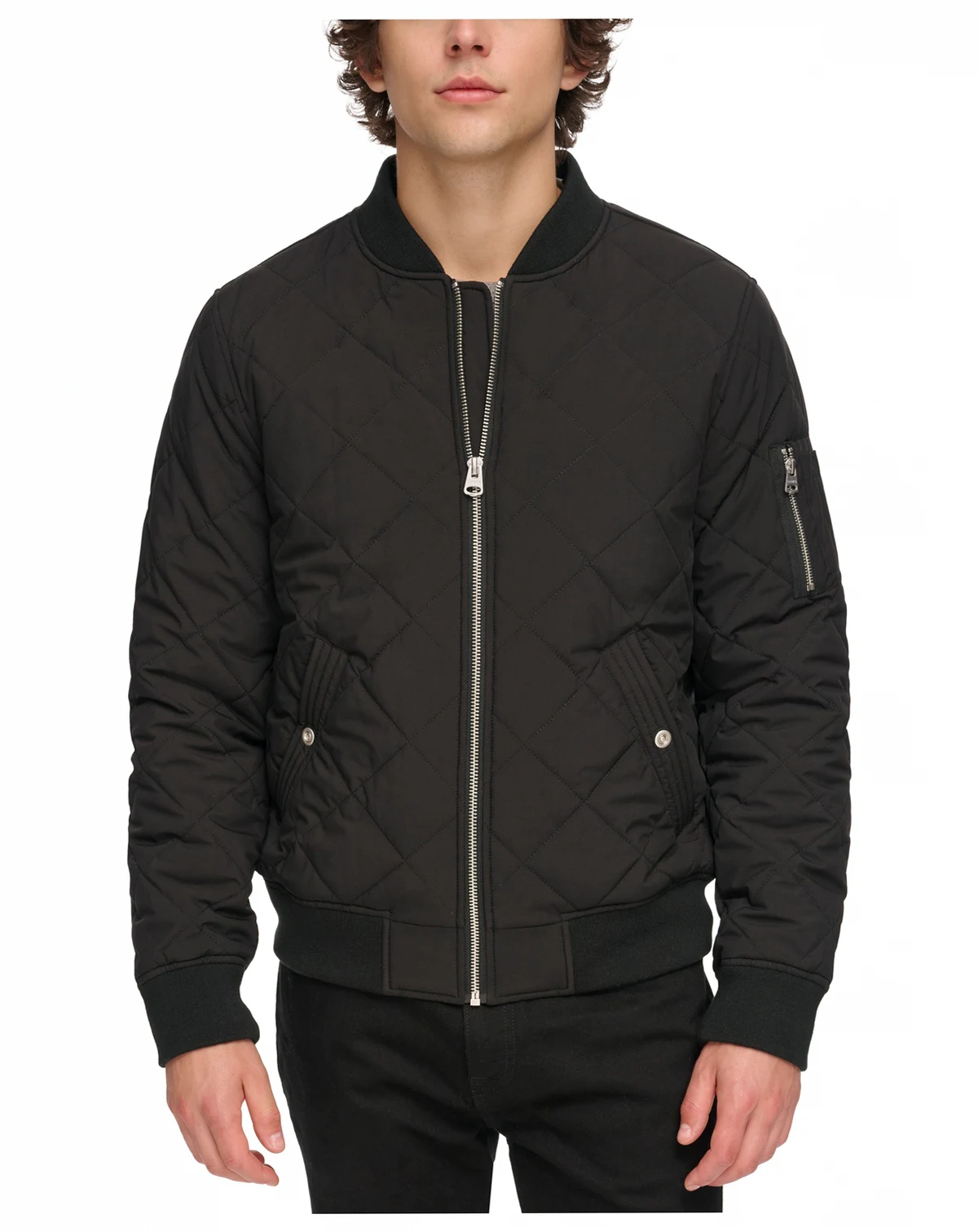 Men's Quilted Fashion Bomber Jacket