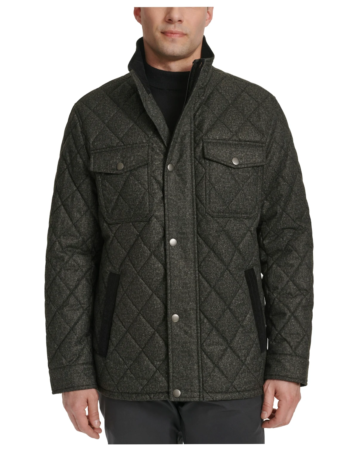 Men's Quilted Stand-Collar Jacket