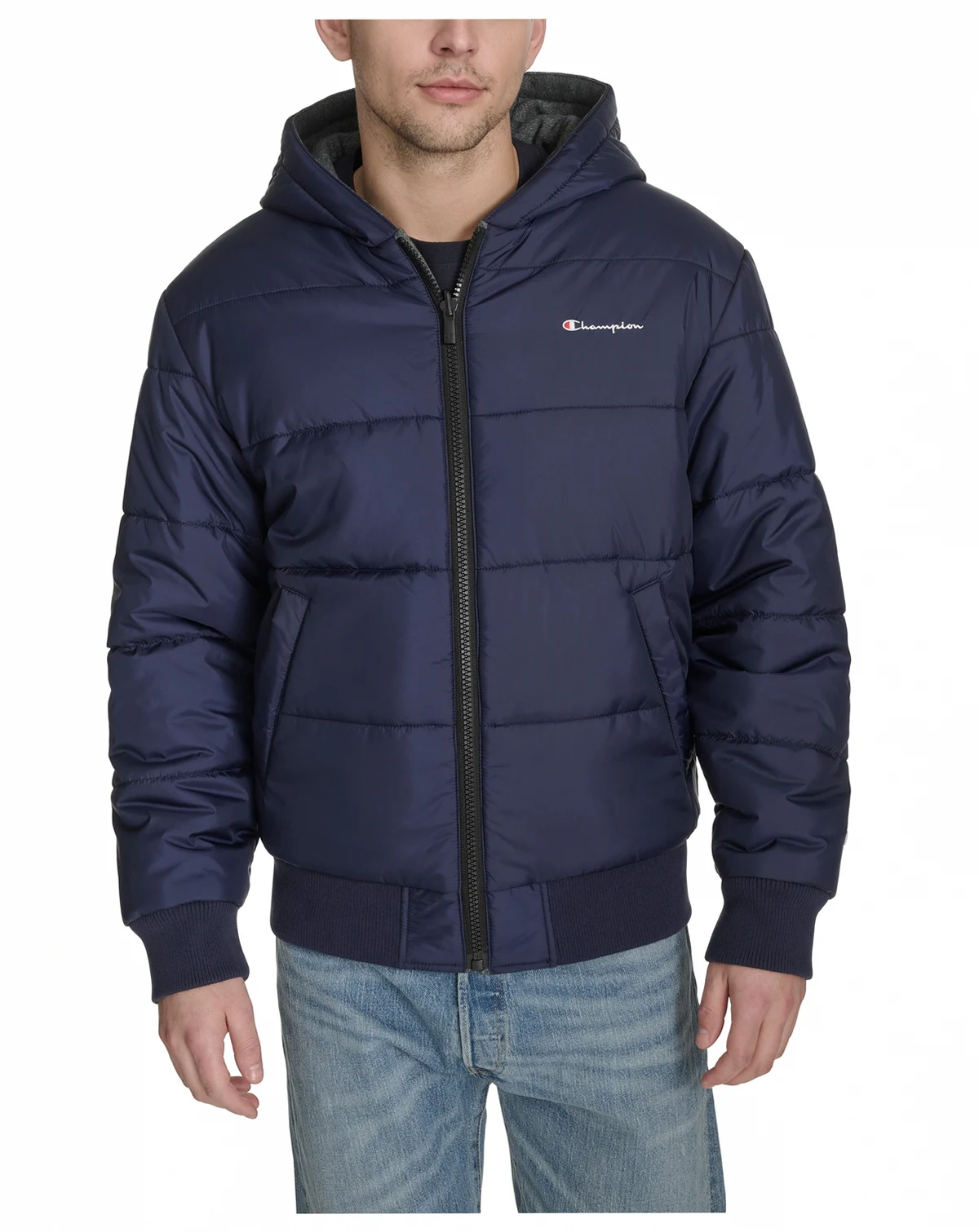 Men's Reversible Hooded Bomber Jacket