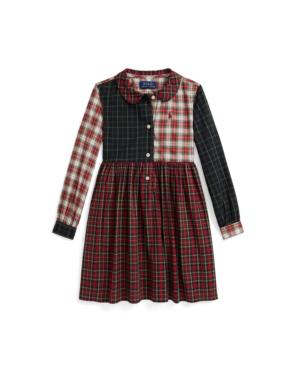 Girls' 2T-6X Plaid Poplin Shirtdress
