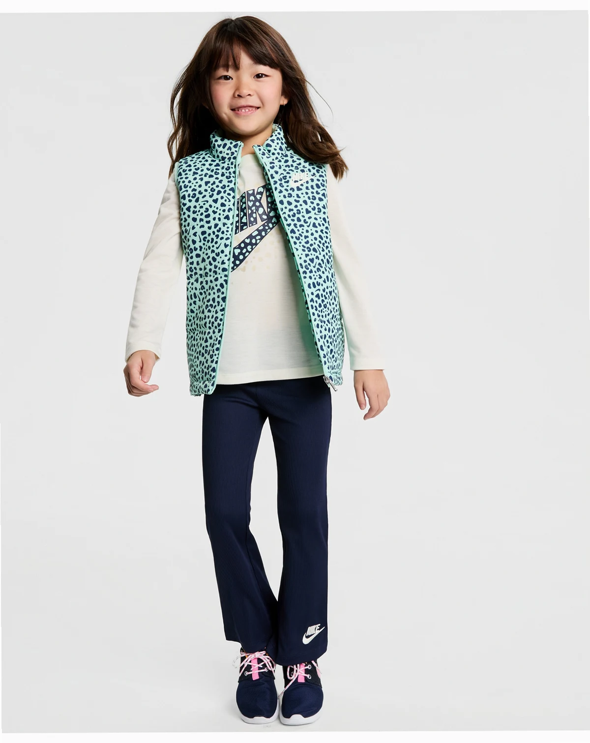 Girls' 2T-6X Wild Warmth T-Shirt, Vest and Pants, 3-Piece Set