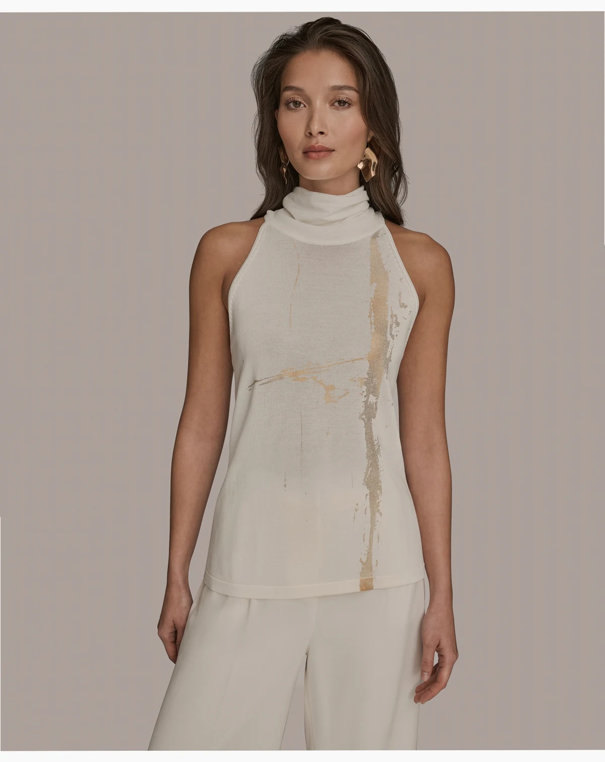 Women's Printed Turtle Neck Top