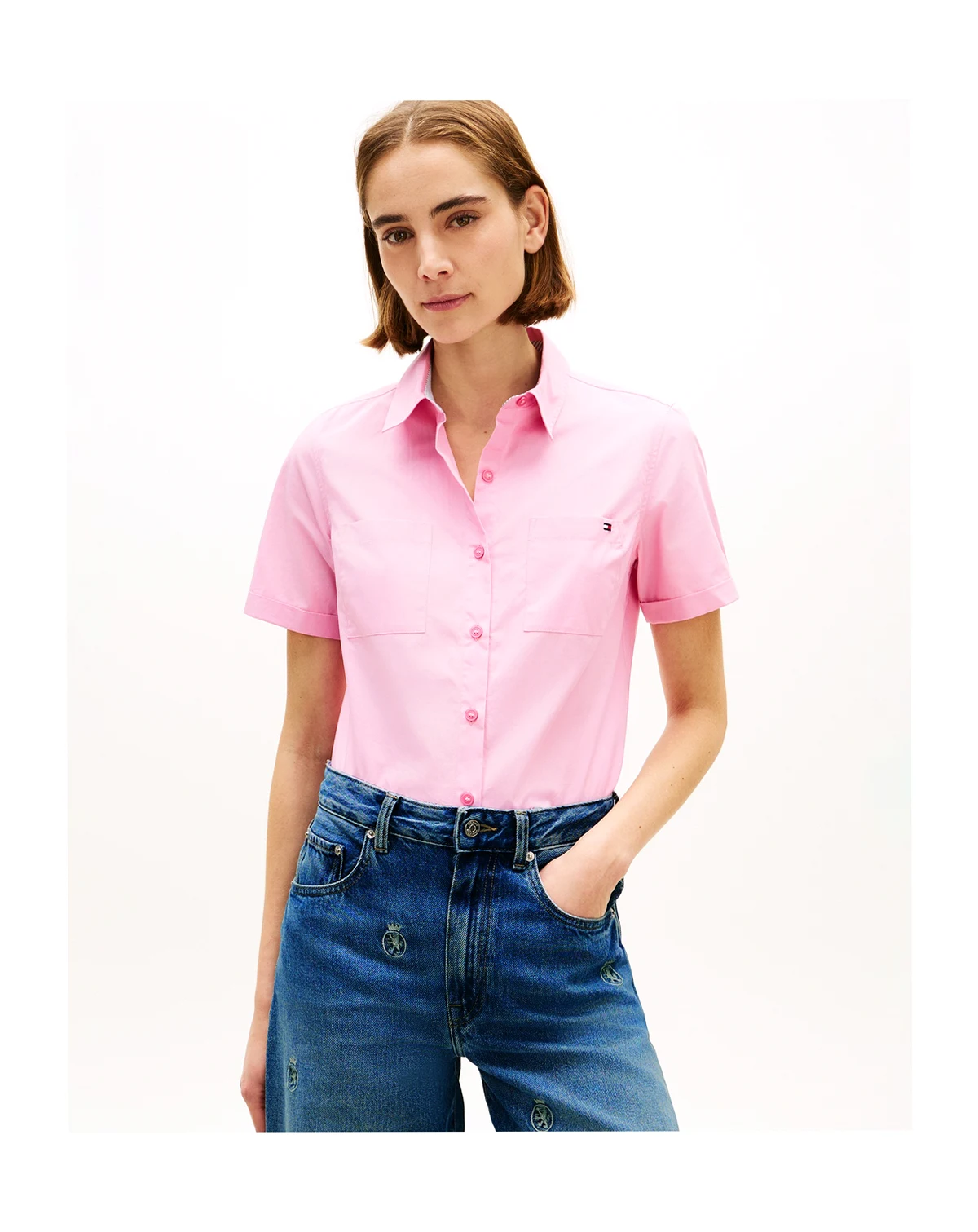 Women's Classic Poplin Short-Sleeve Shirt