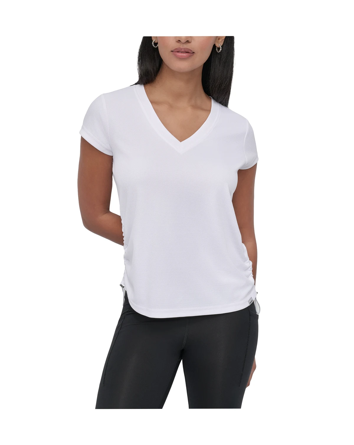 Sport Women's Crewneck Short-Sleeve Side-Ruched Top