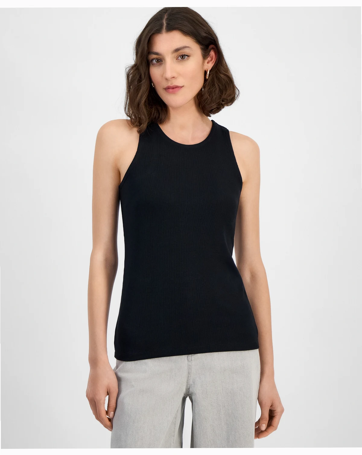 Women's Ribbed Knit Tank Top, Exclusively at Macy's