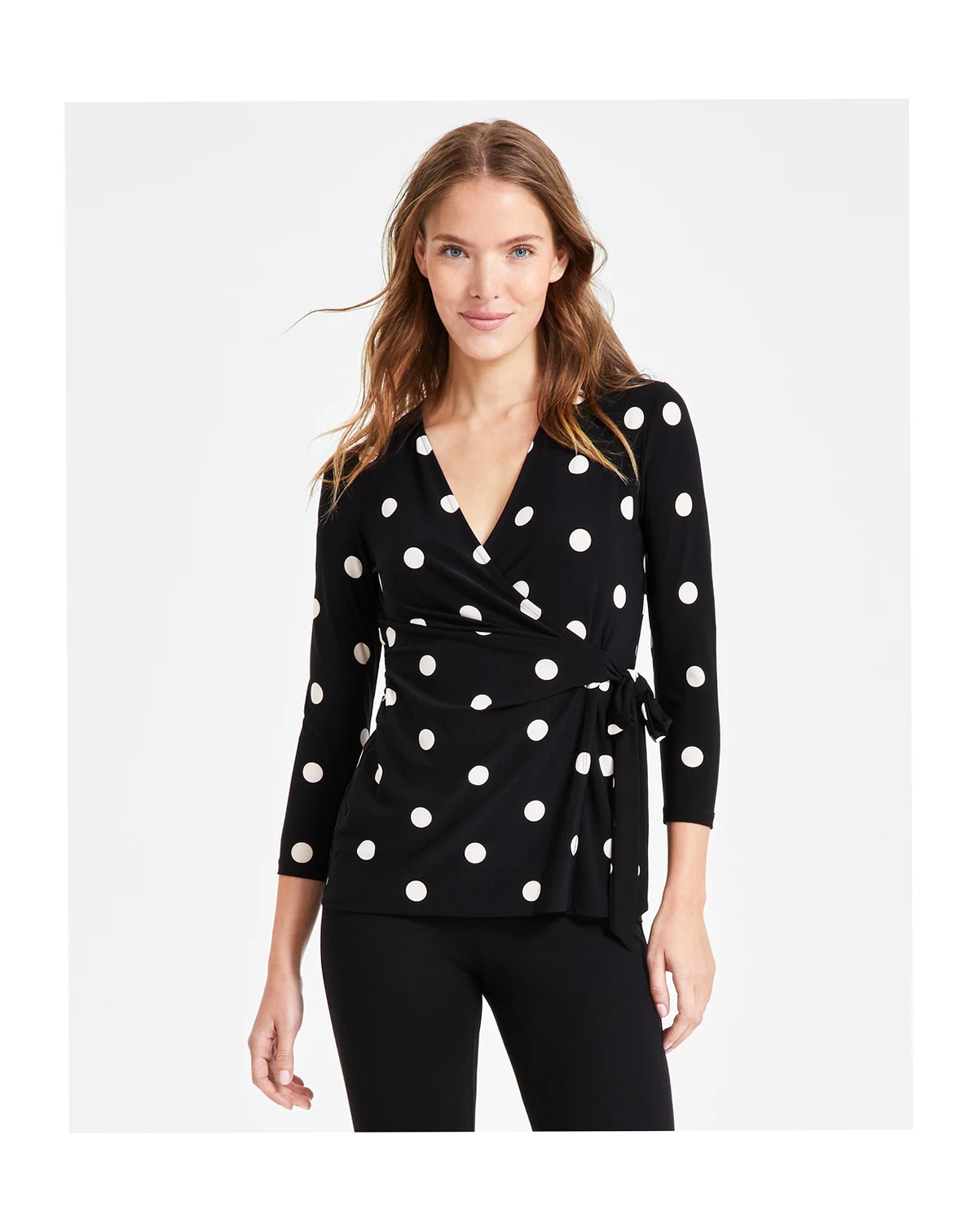 Printed Tie-Waist Top