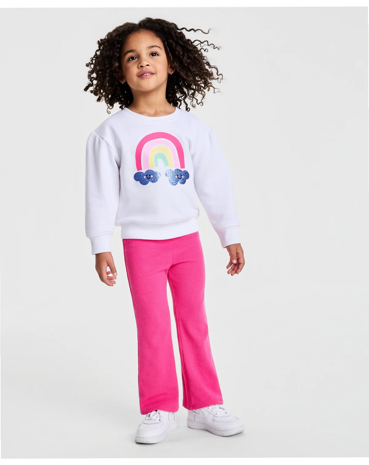 Girls' 12M-5T Rainbow-Print Sweatshirt, Macy's Exclusive