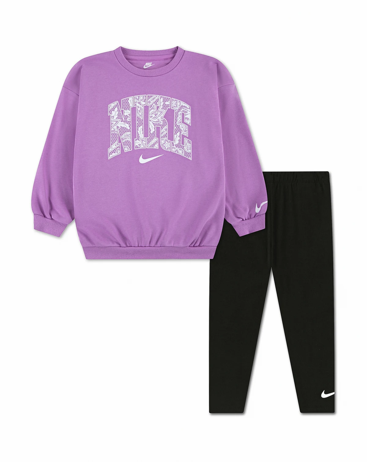 Girls' Toddler 2T-4T Lace It Up Long-Sleeve Top and Leggings, 2-Piece Set