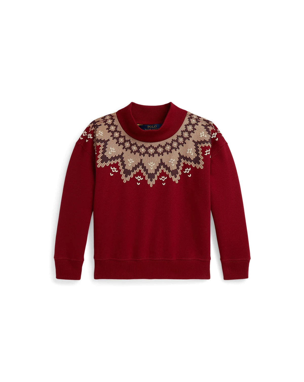 Girls' 2T-6X Long-Sleeve Fair Isle Boxy Sweatshirt