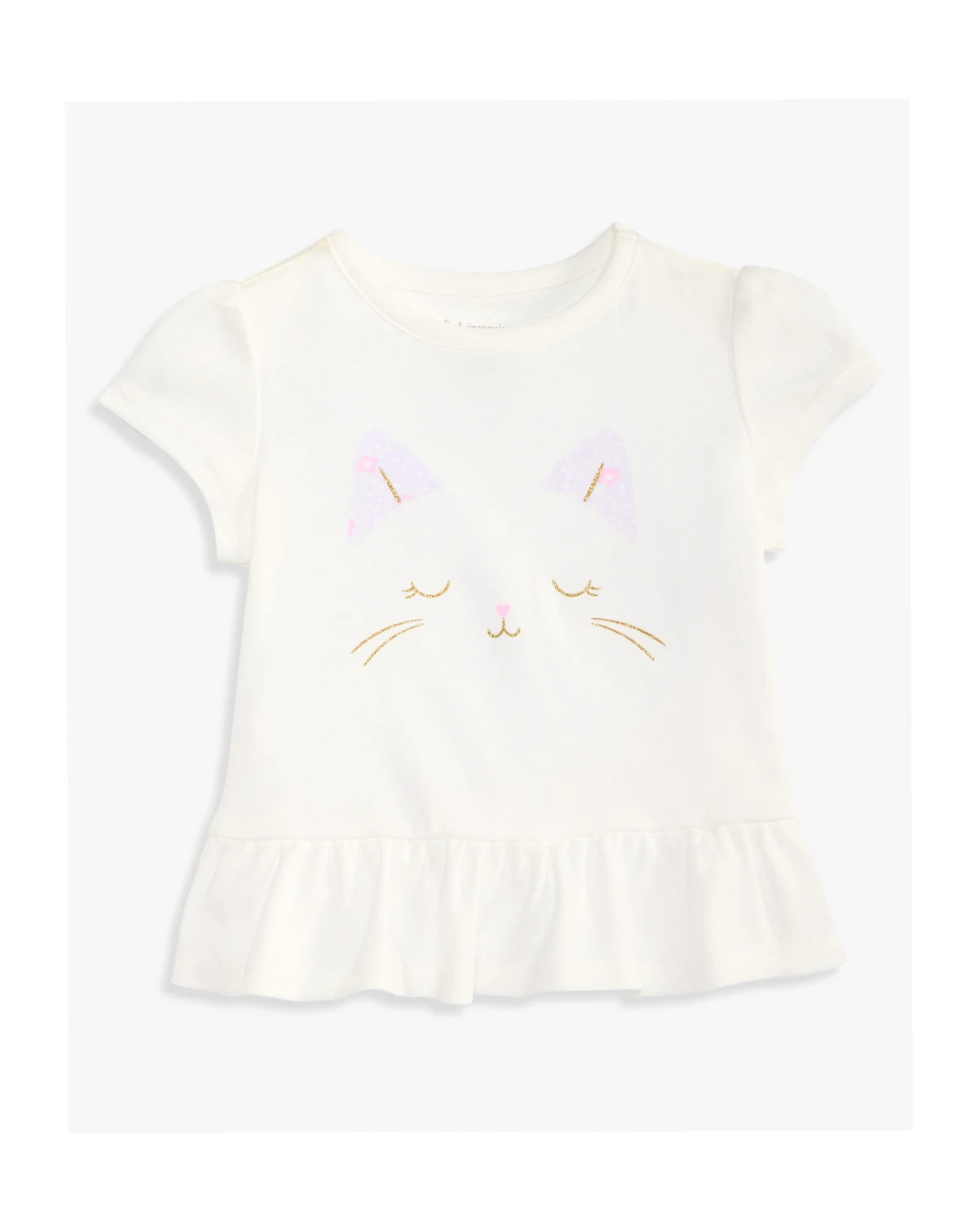 Toddler Girls' 2T-4T Mix and Match Cat Face Peplum T-Shirt, Macy's Exclusive