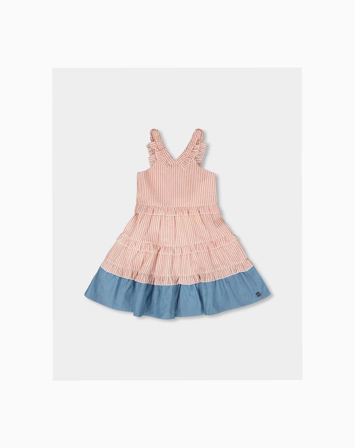 Toddler Girls Poplin and Chambray Dress