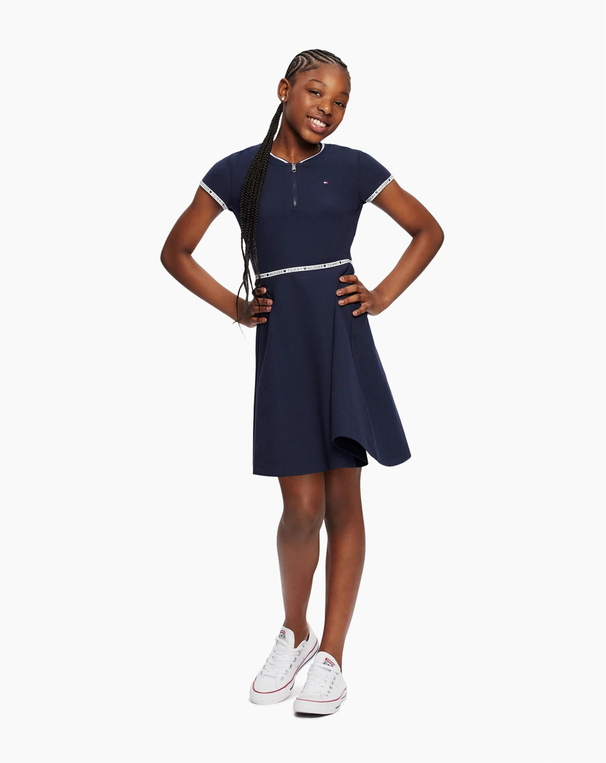 Toddler Girls Quarter Zip Dress