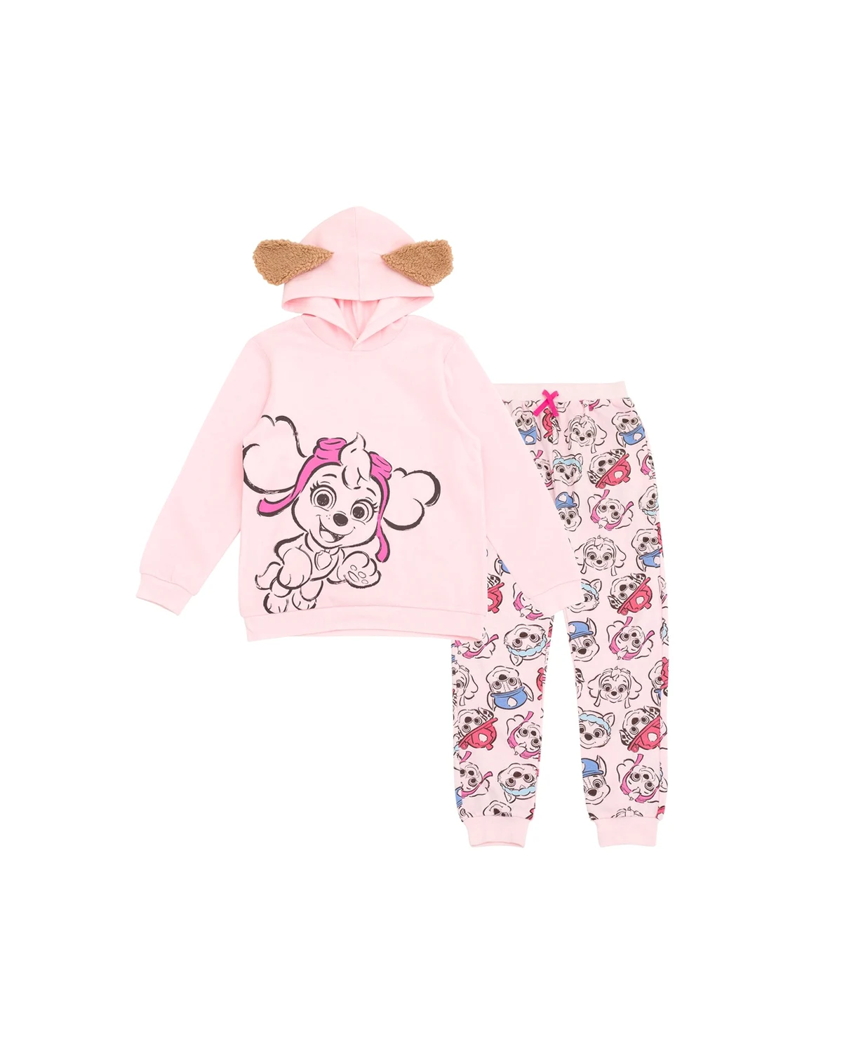 Toddler Girls Fleece Cosplay Pullover Hoodie and Jogger Pants Outfit Set to (2T - 10-12