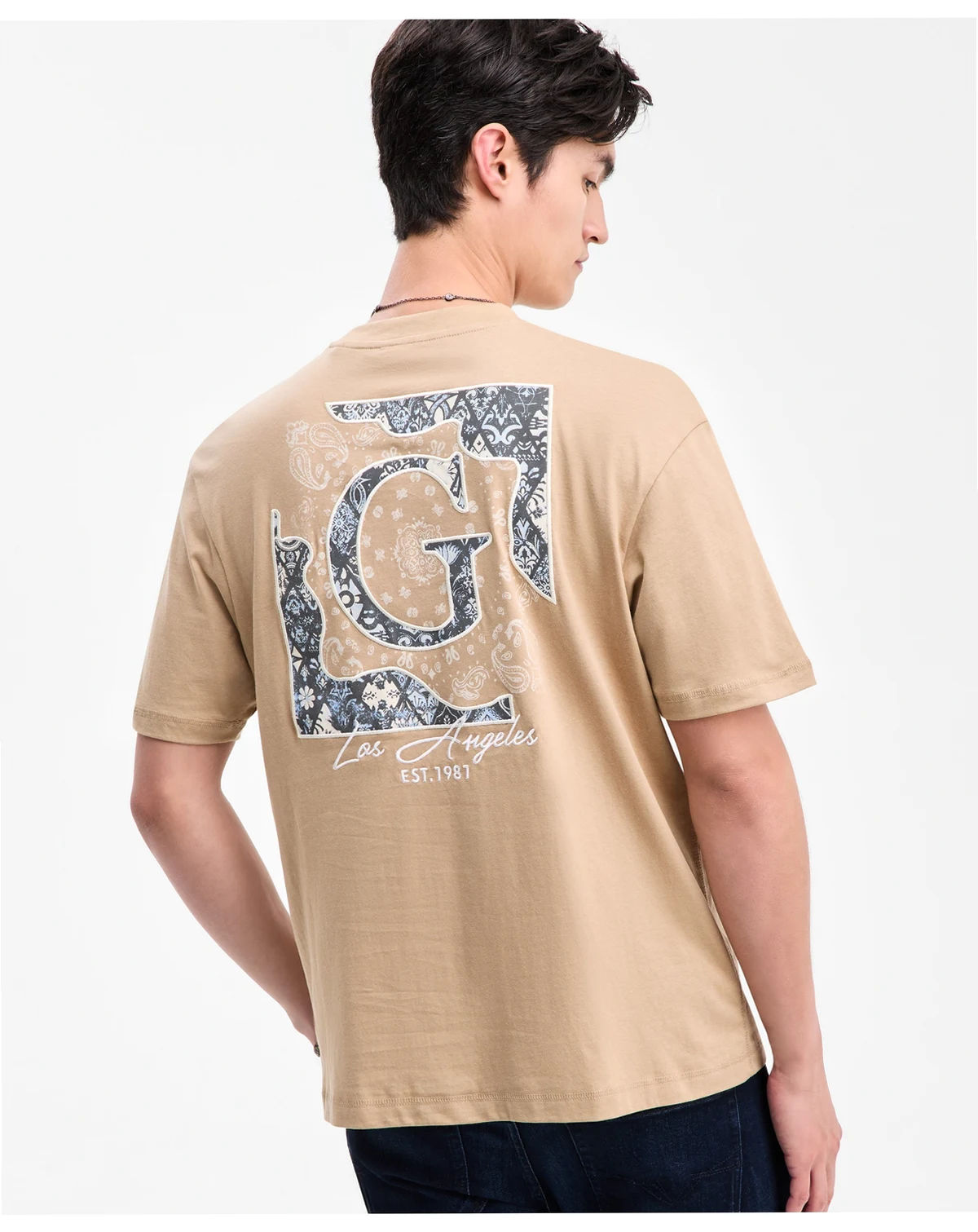 Men's Embroidered Paisley Logo T-Shirt
