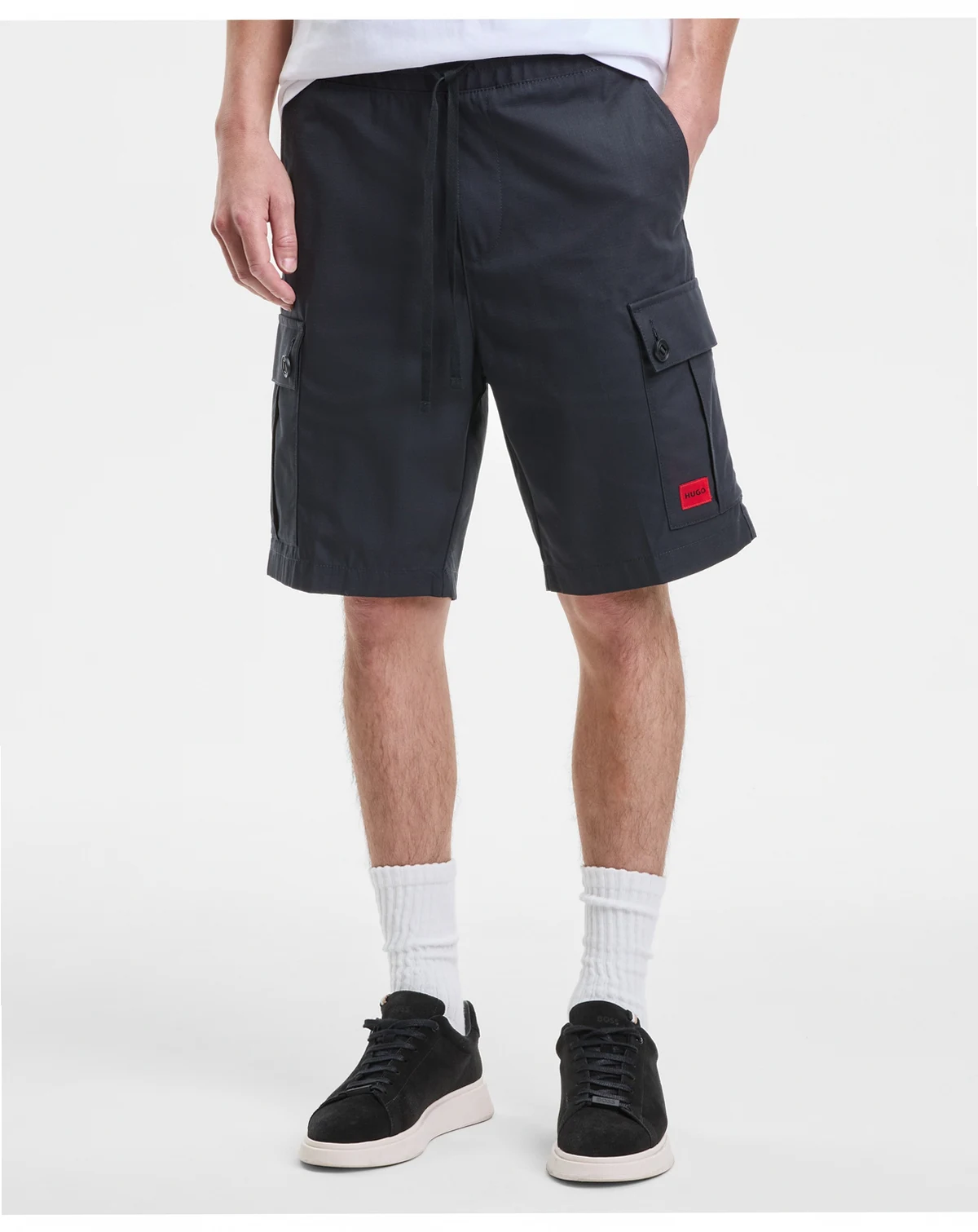 Men's Cotton Tonal-Print Pull-On Shorts