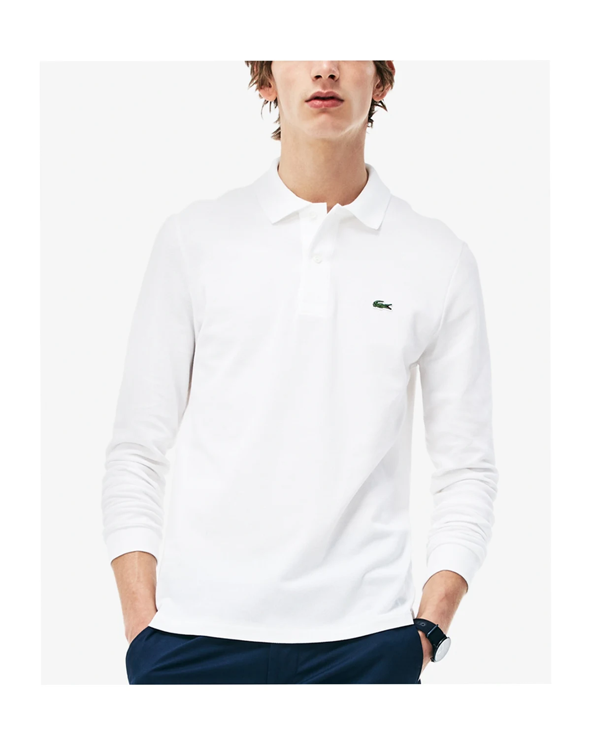 Men's Classic Fit Long-Sleeve Polo Shirt