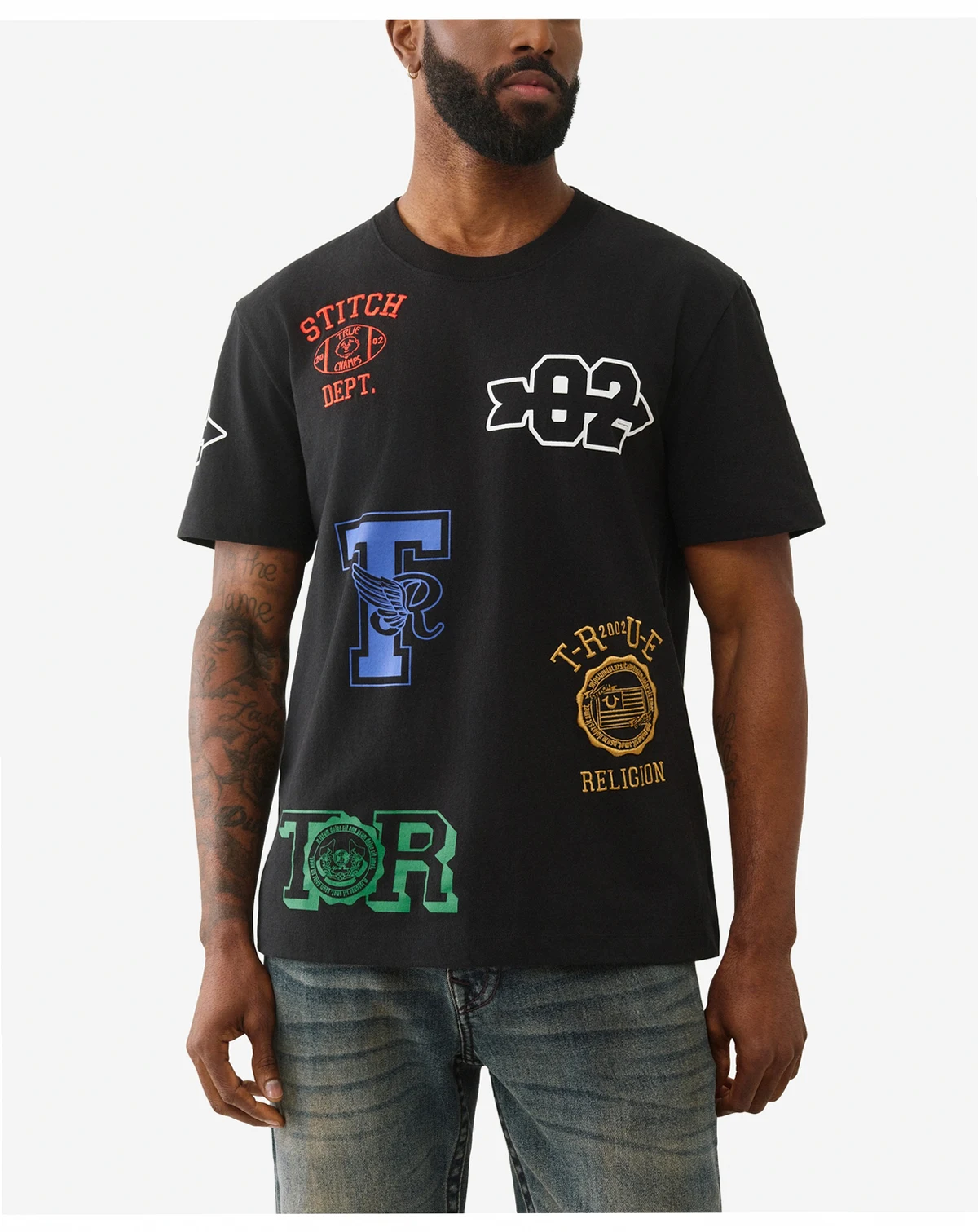 Men's Short-Sleeve Embroidery Logo T-Shirt