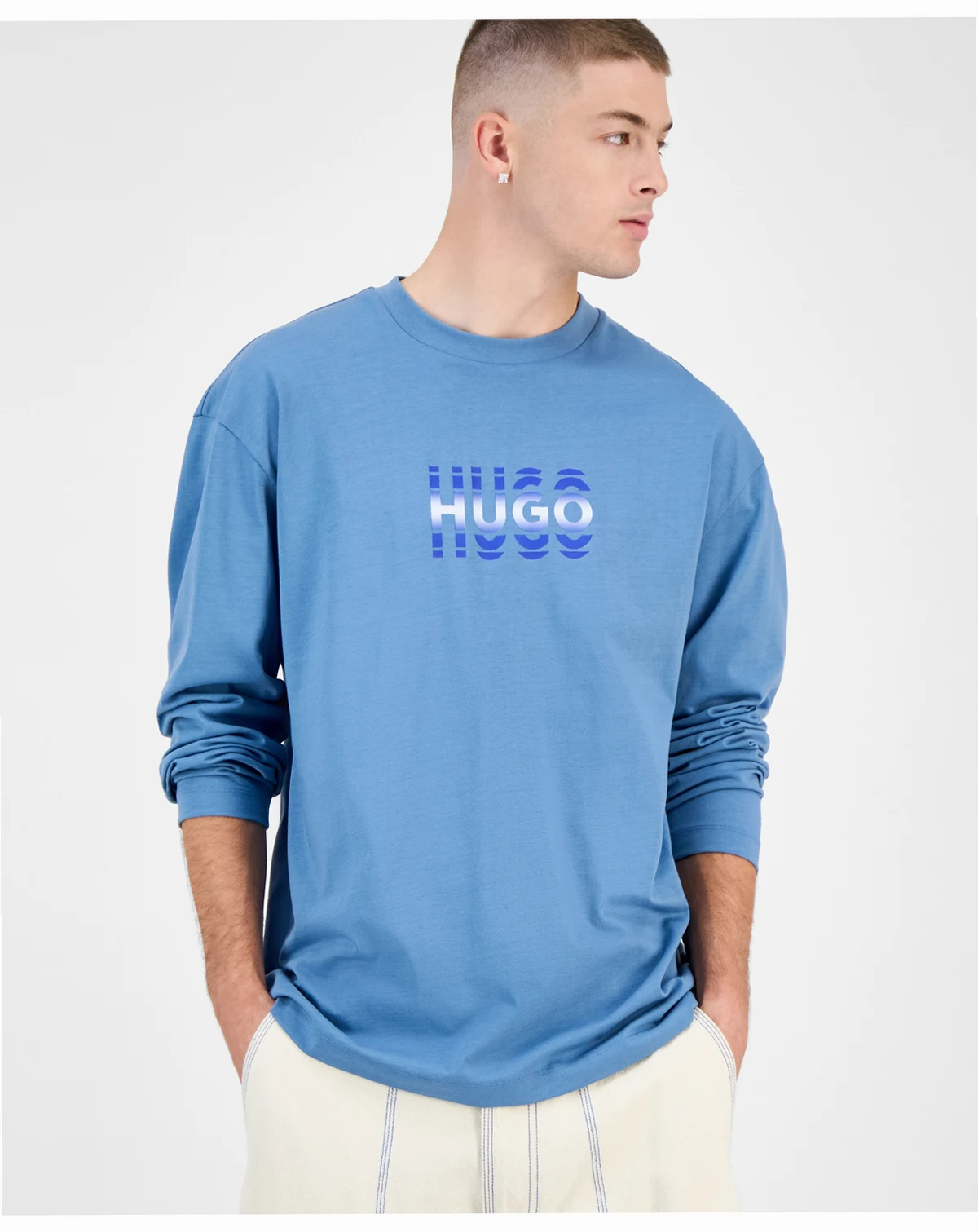 Men's Niftilong Logo Long-Sleeve Cotton T-Shirt
