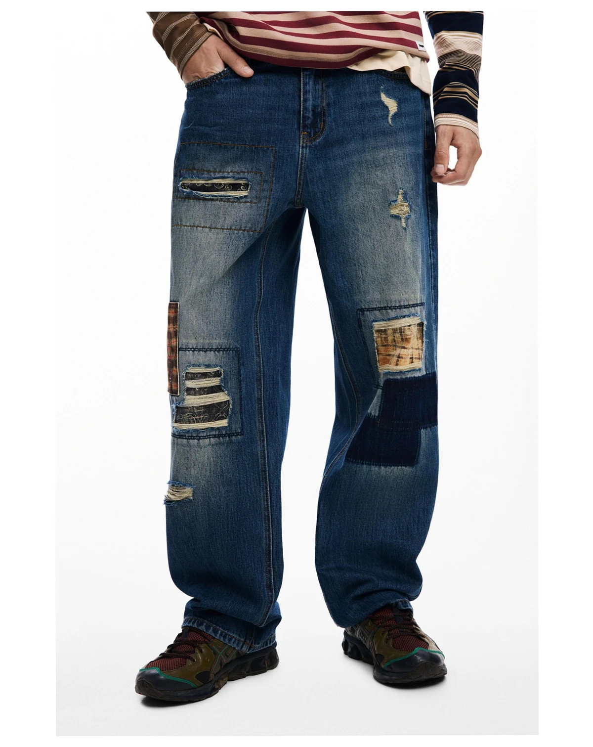 Men's Patch denim trousers