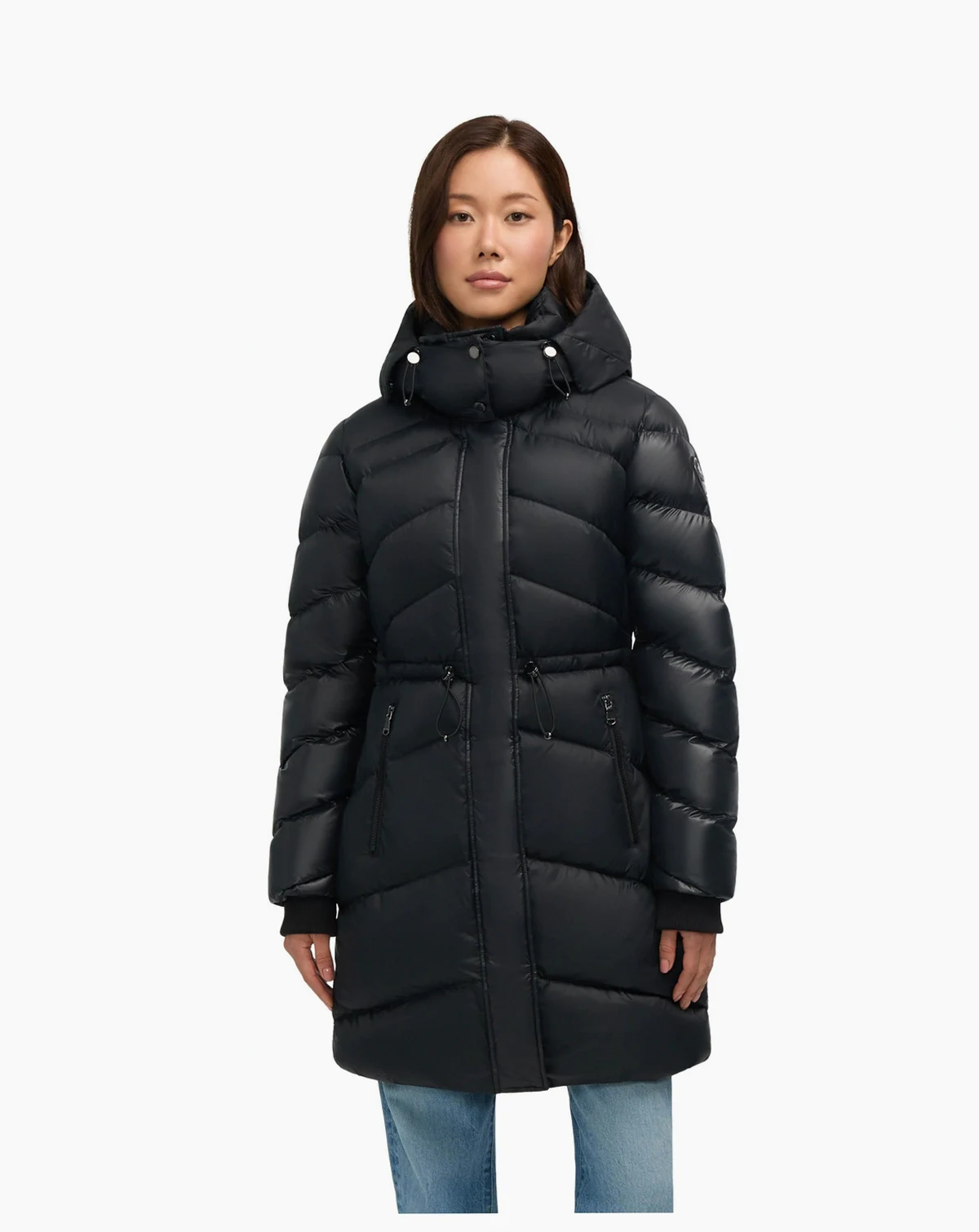 Women's Saturn Mid-Length Quilted Puffer with Removable Hood