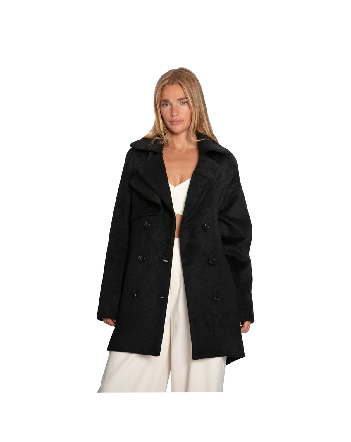 Women's Wanna Be Loved Wool Blend Peacoat