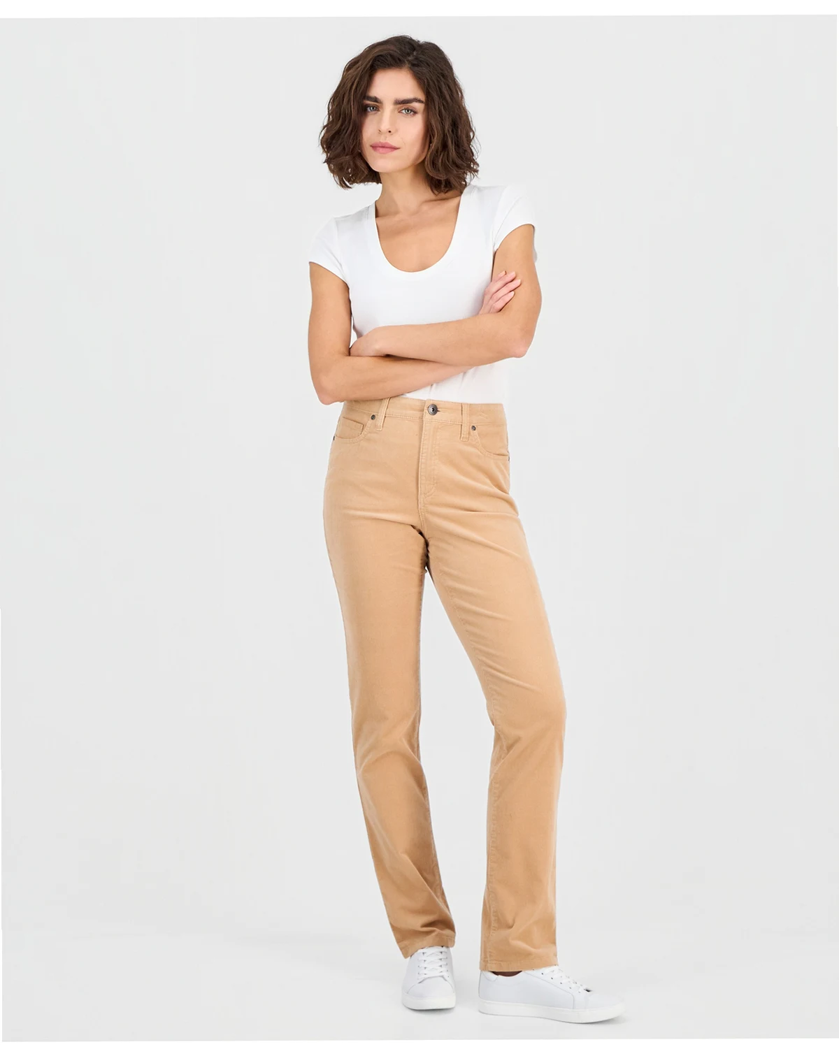 Women's High-Rise Straight Corduroy Jeans, Macy's Exclusive