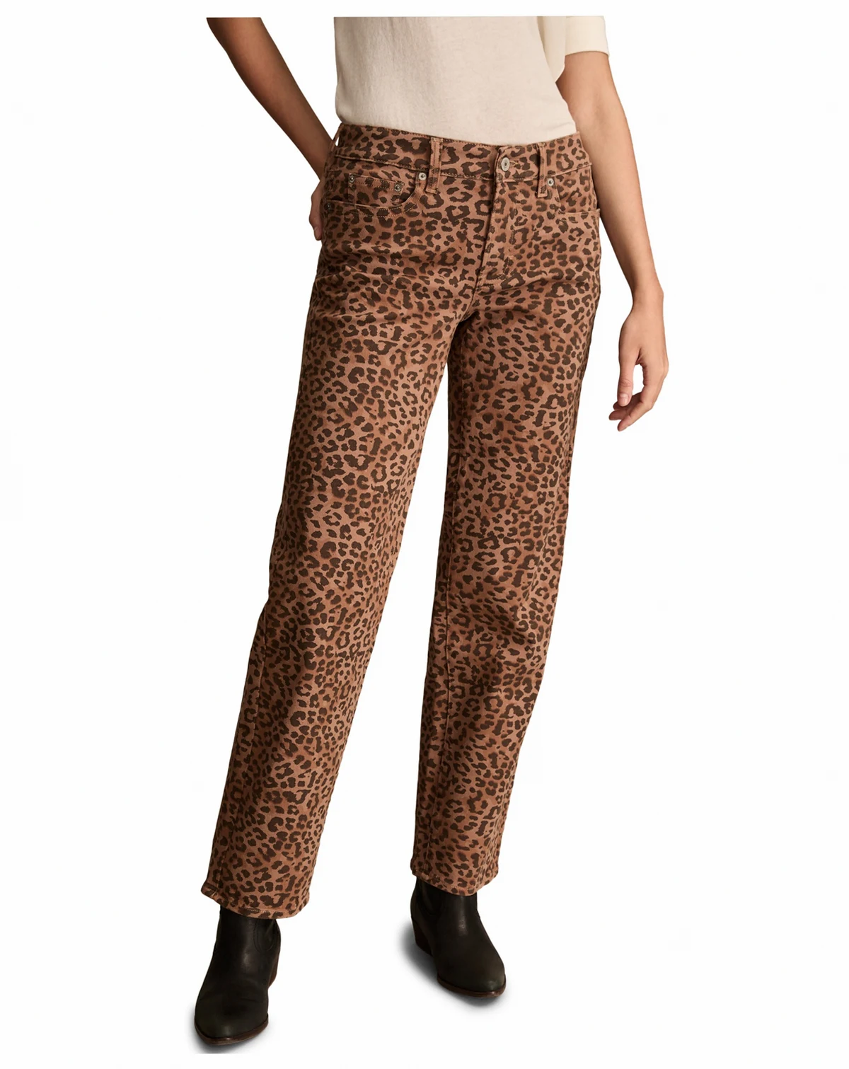 Women's Low Rise Animal Print Stretch Jeans