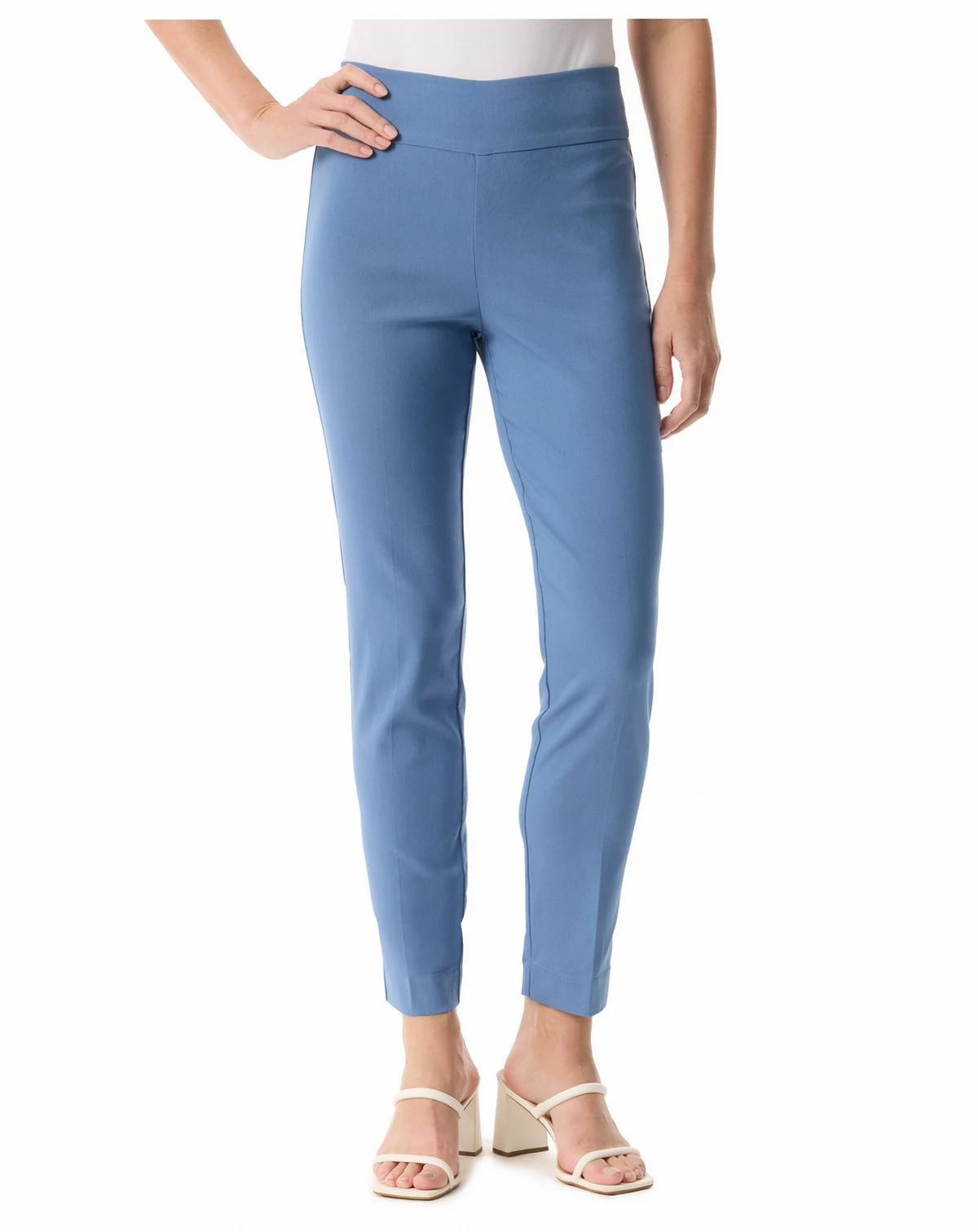 Women's Tummy-Control Printed Pull-On Slim Trousers