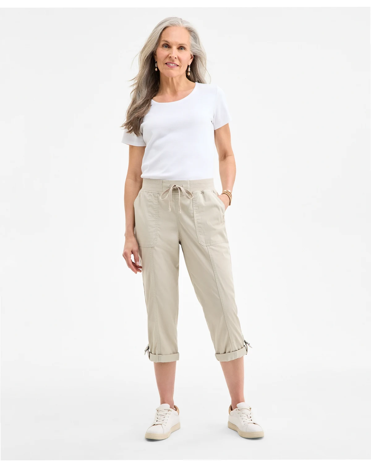 Petite D-Ring Capri Pants, Exclusively at Macy's