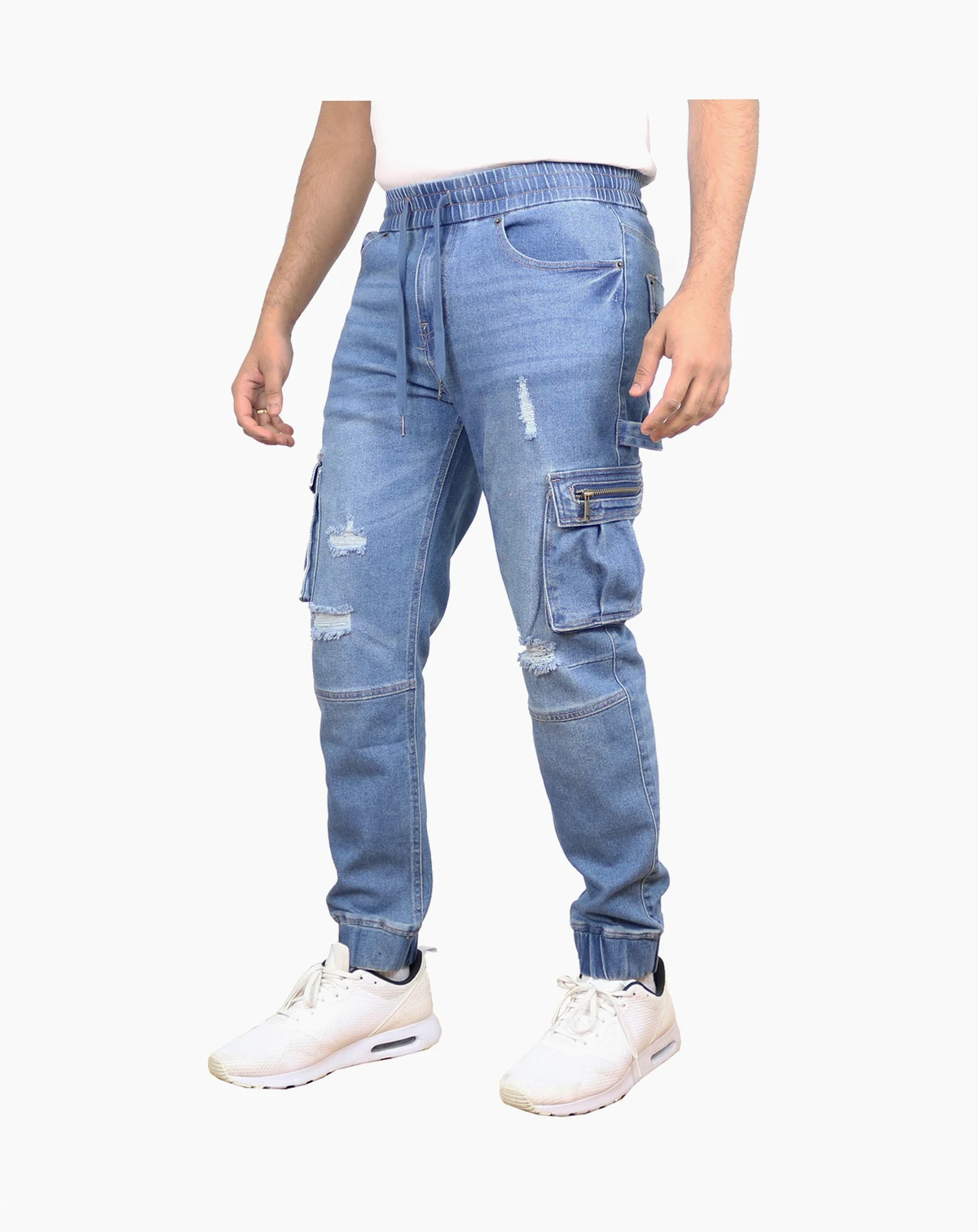 Men's Stretch Cargo Carpenter Jogger Slim-Fit Jeans
