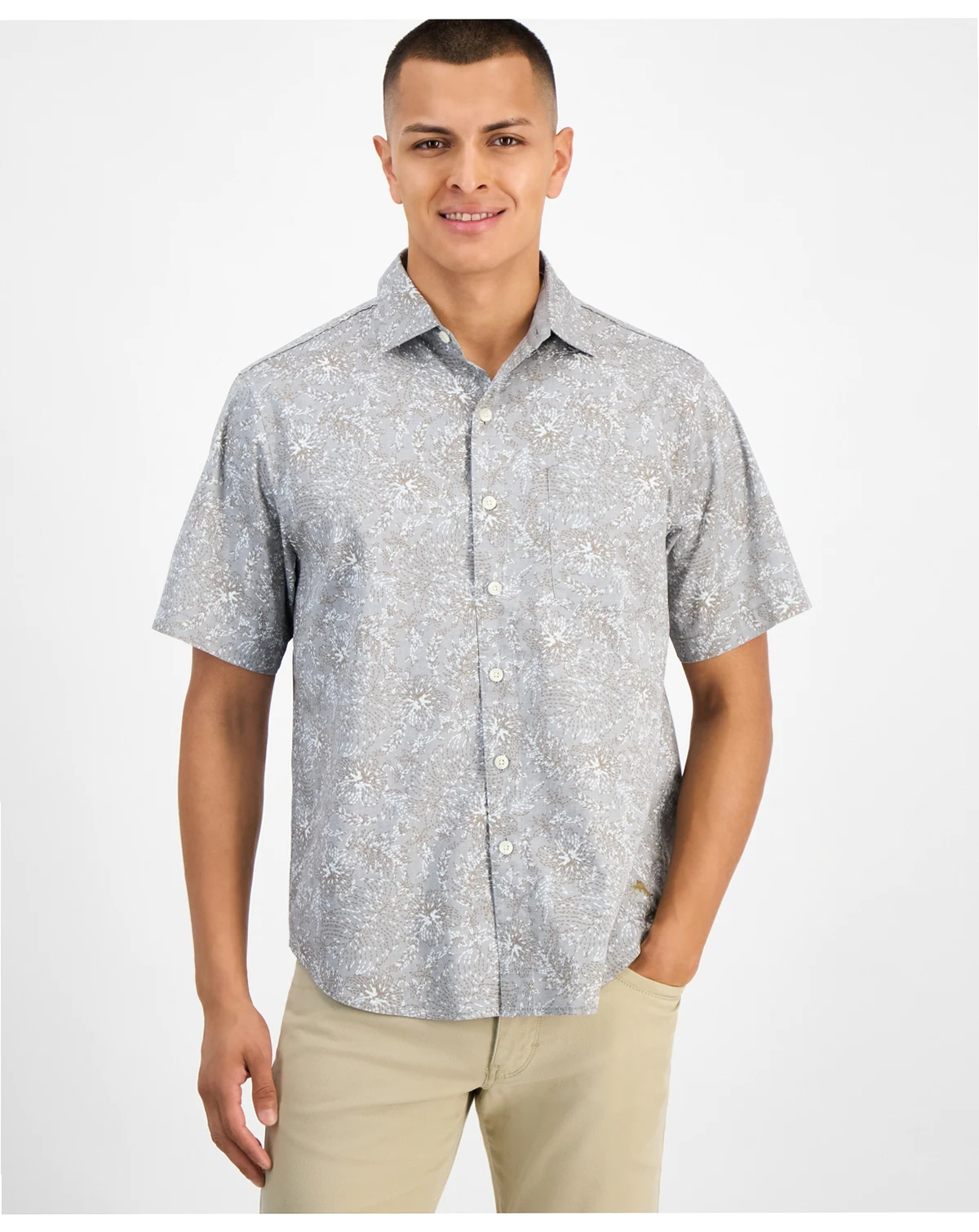 Men's Tropical Twilight Cotton Chambray Shirt
