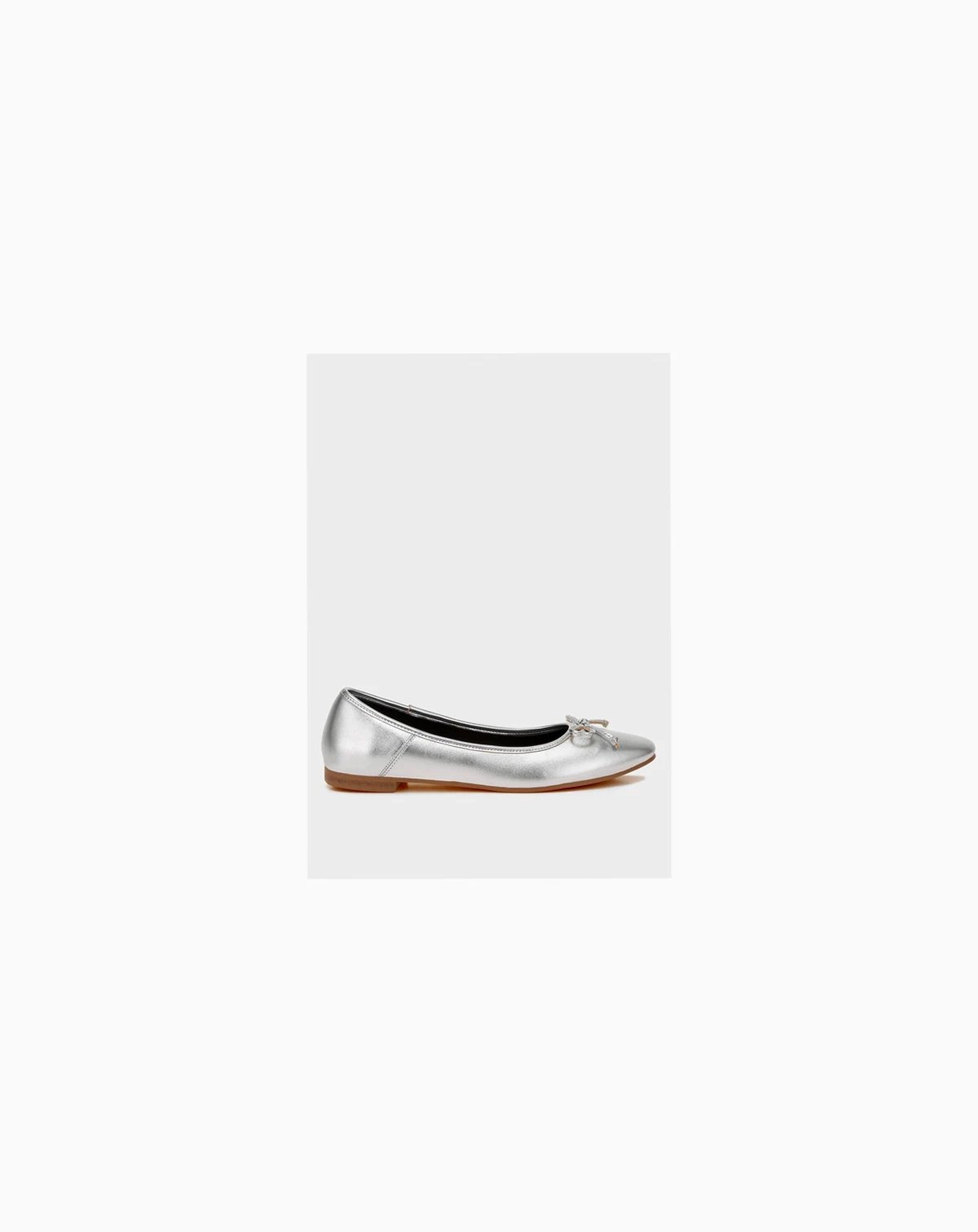 Womens Ipara Bow Detail Metallic Ballerinas