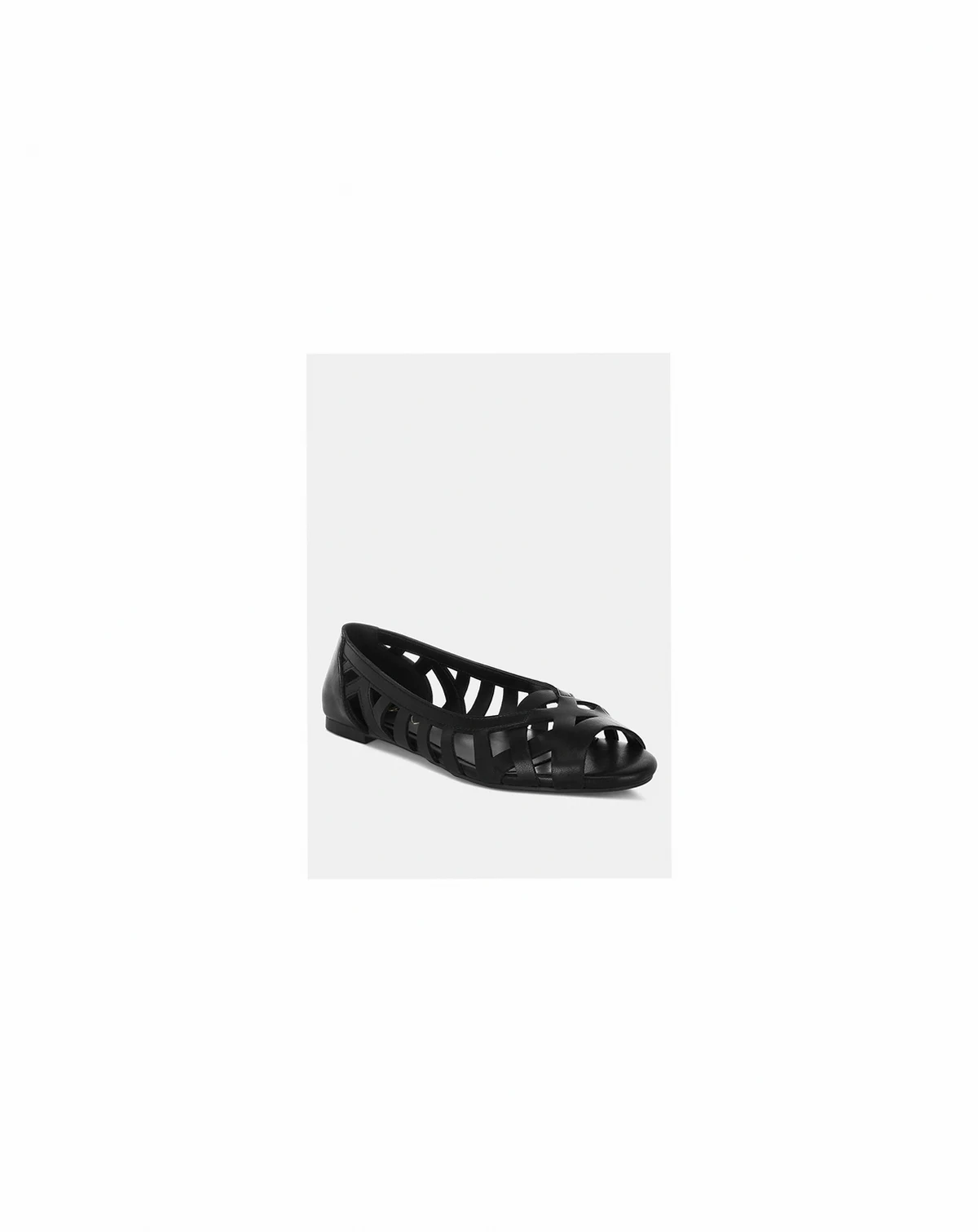 Womens Moira Woven Peep Toe Flats