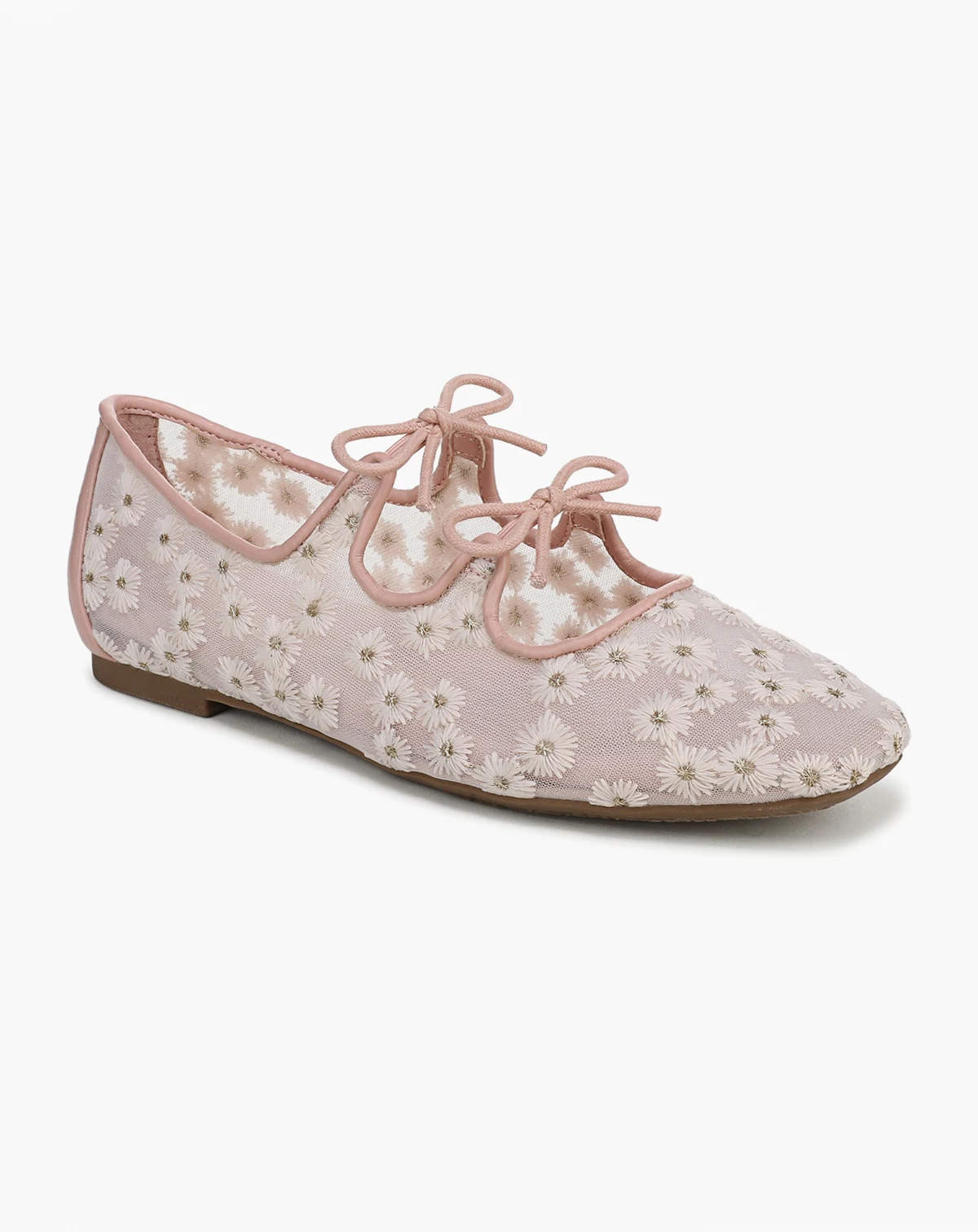 Women's Faith Mesh Floral Eyelet Mary Jane Flats