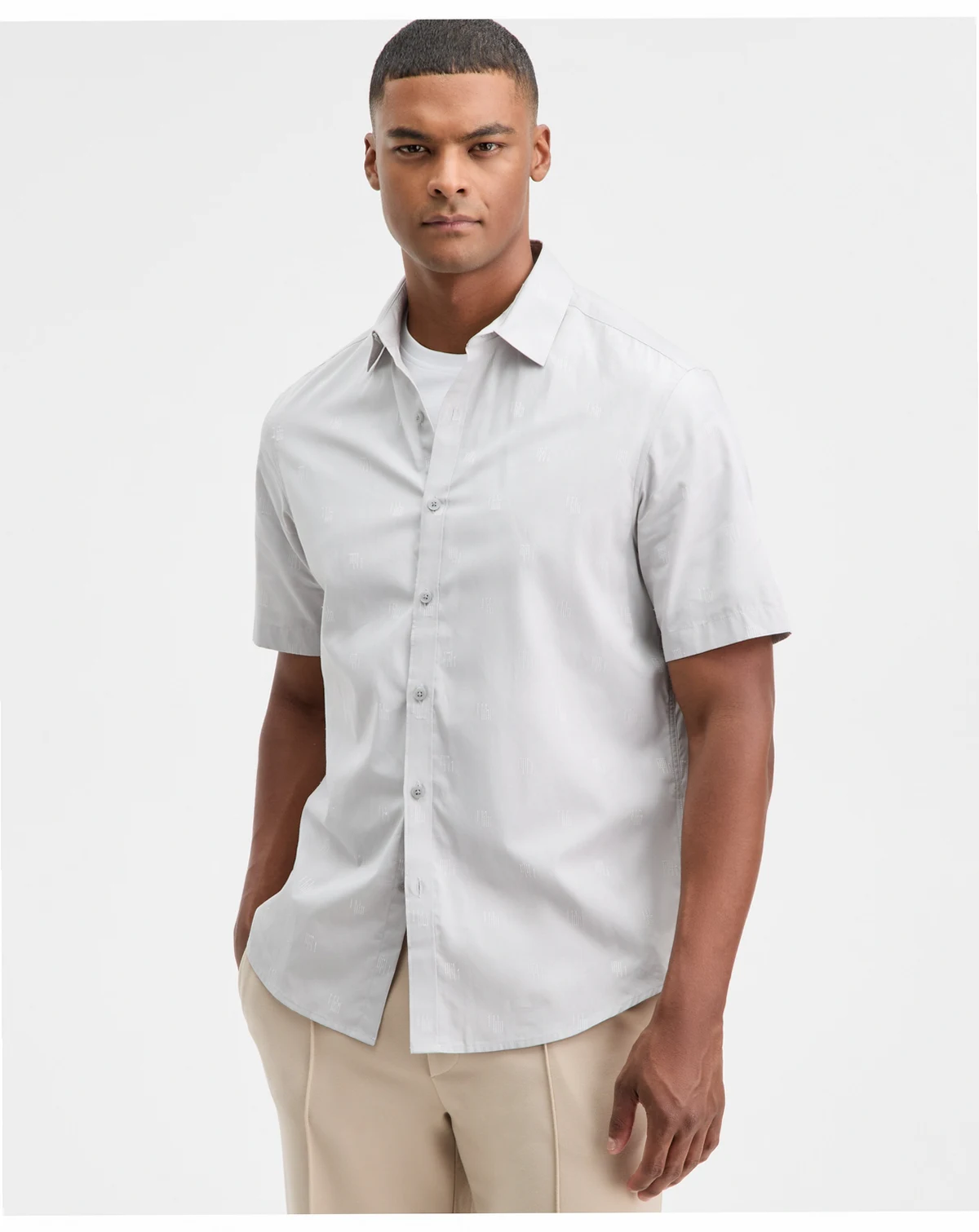 Men's Short-Sleeve Dobby Shirt, Macy's Exclusive