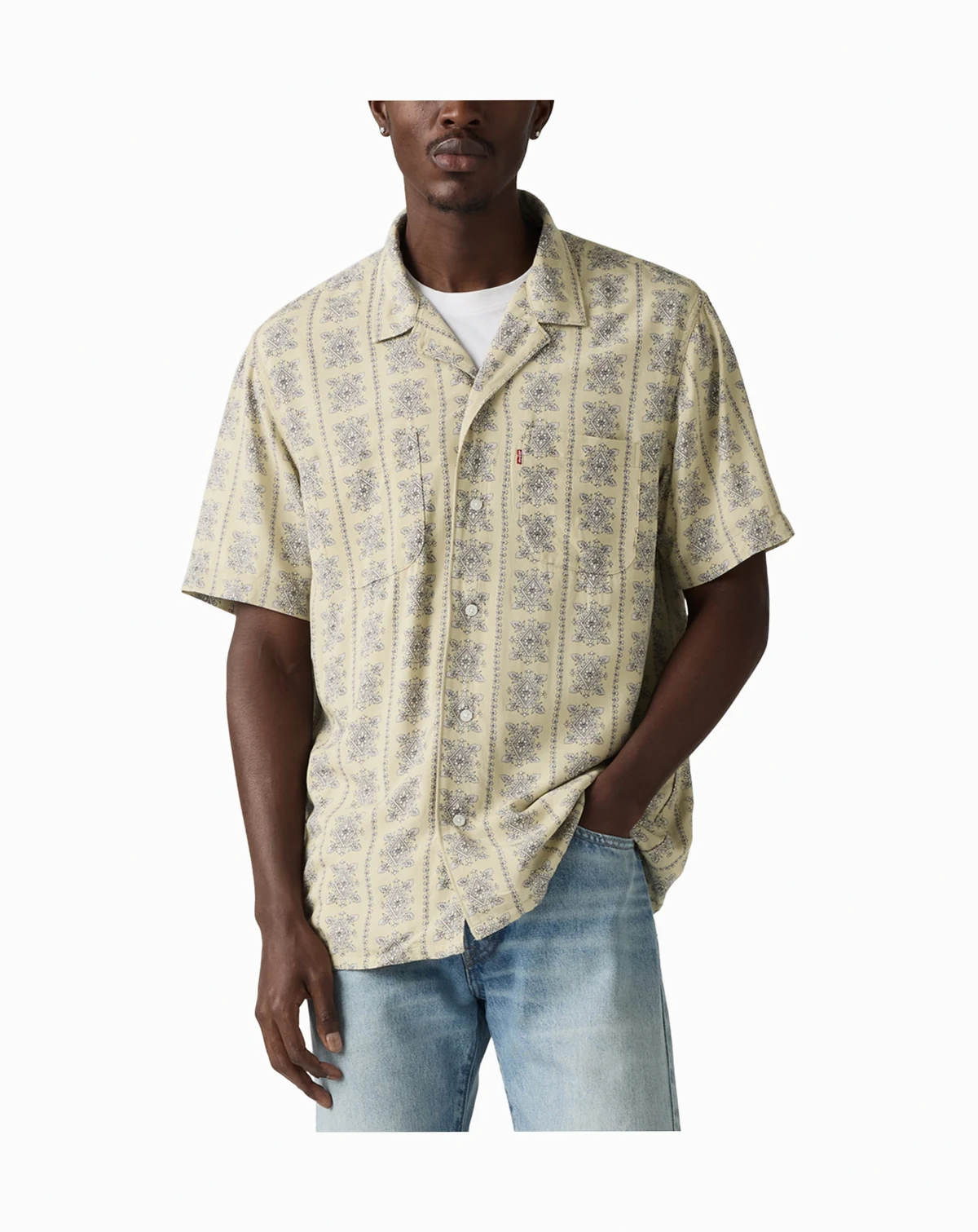 Men's Relaxed-Fit Camp Collar Shirt