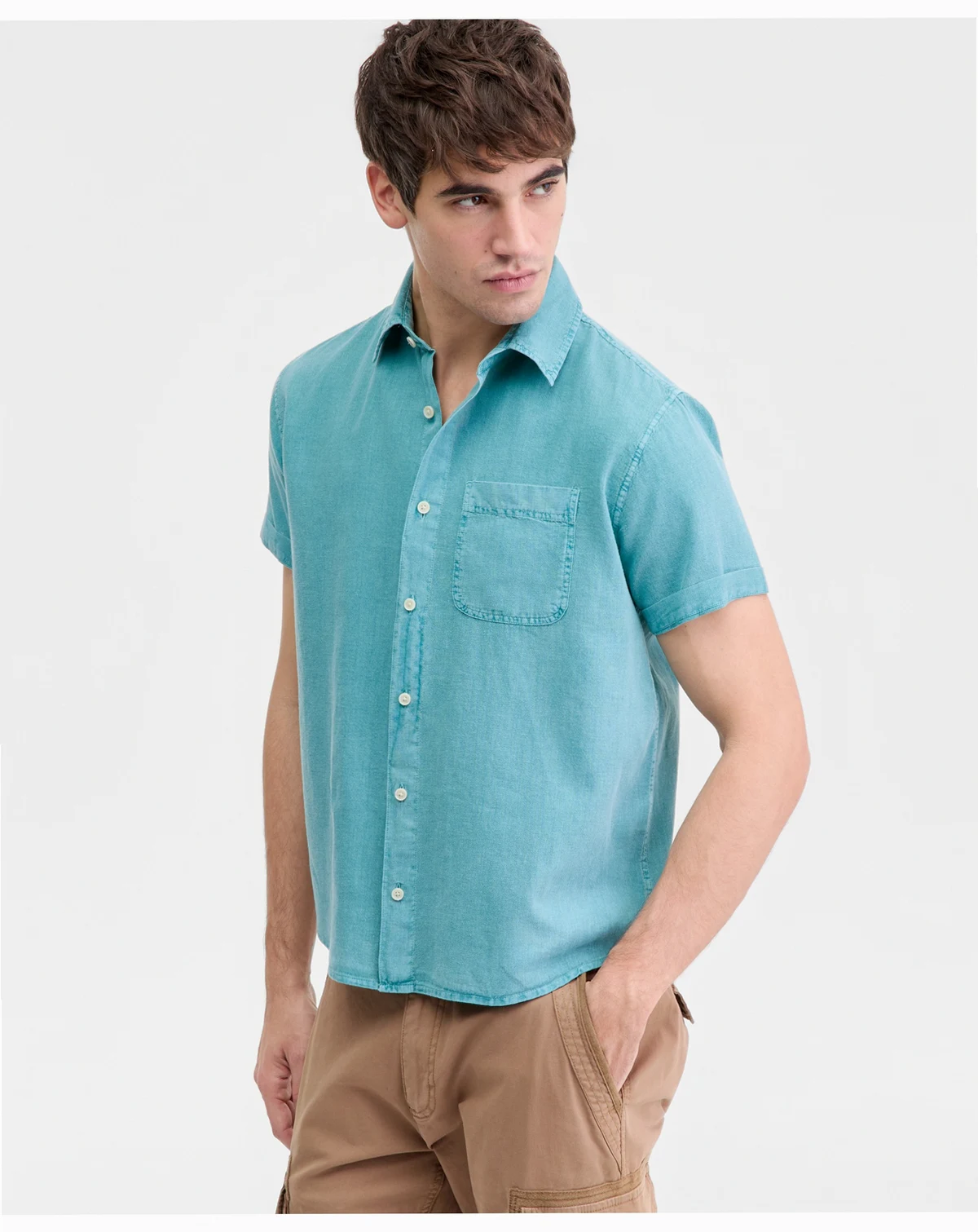Men's Garment Dyed Linen Blend Hero Shirt, Macy's Exclusive
