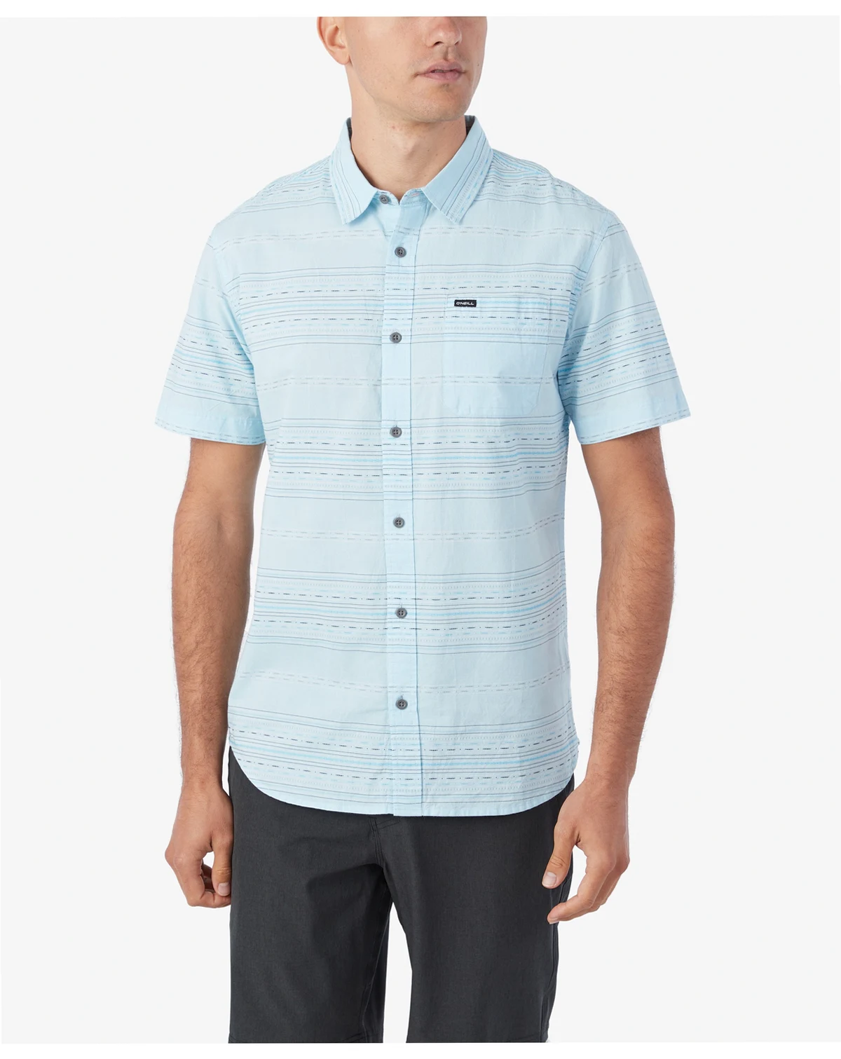 Men's Seafaring Stripe Short-Sleeve Standard Shirt