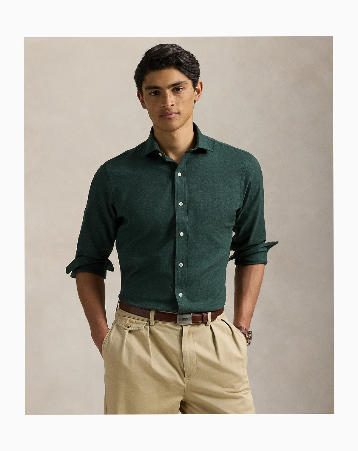 Men's Classic-Fit Performance Twill Shirt