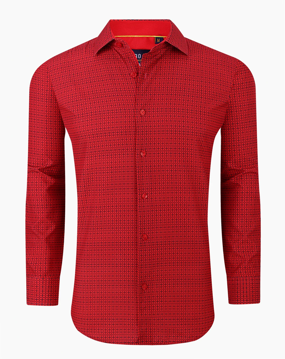 Men's Plaid Four-Way Stretch Button Down Slim Fit Shirt
