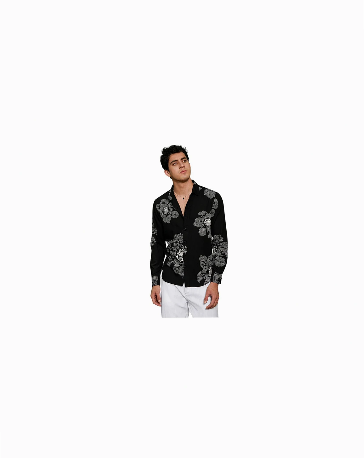 Men's Obsidian Black Maxi-Flora Shirt