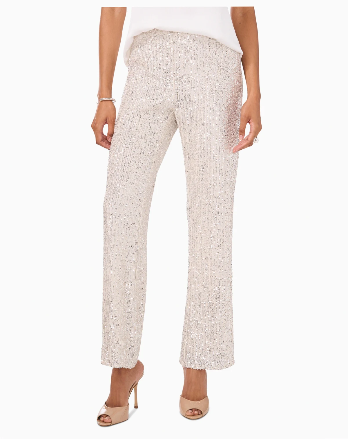 Women's Pull-On Sequin Flare Pants