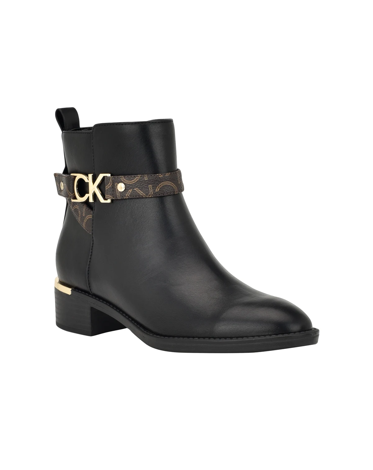 Women's Dhara Logo Strap Block Heel Booties