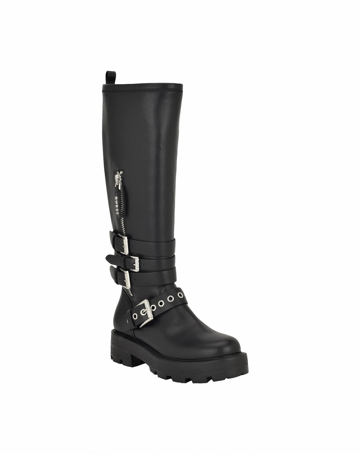 Women's Yanky Tall Buckled Moto Lug Boots