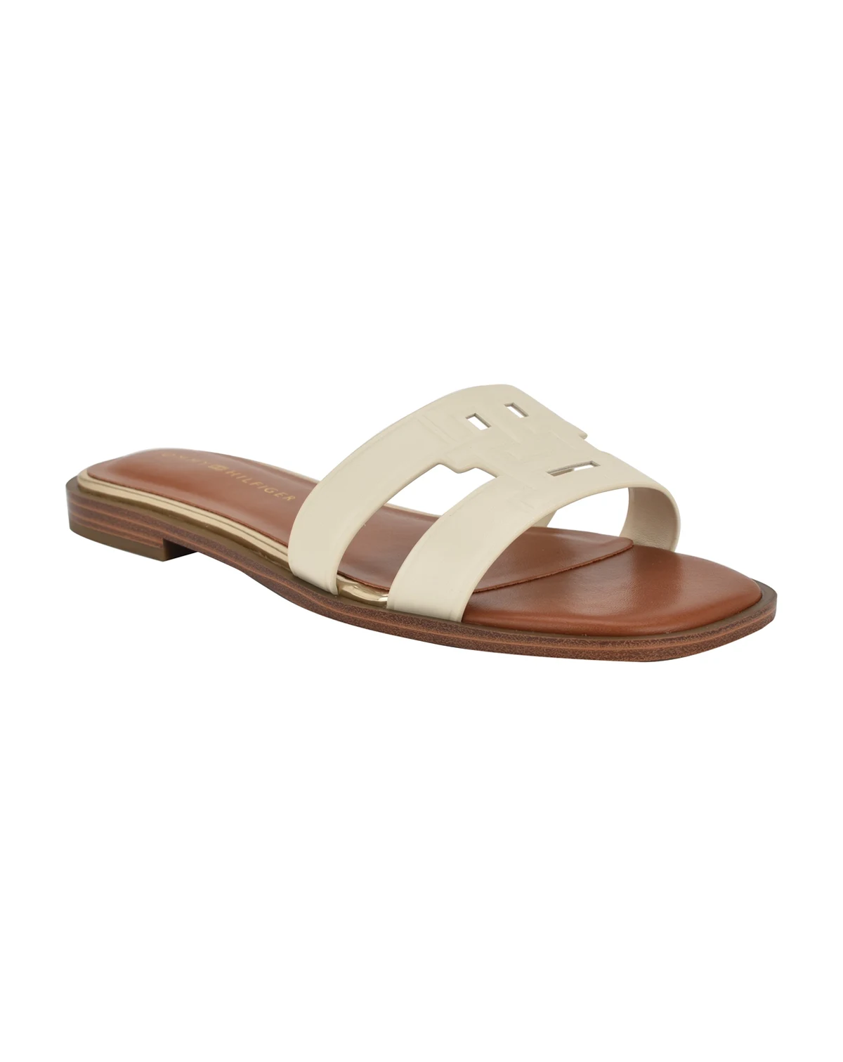 Women's Terenz Logo Strap Flat Slide Sandals