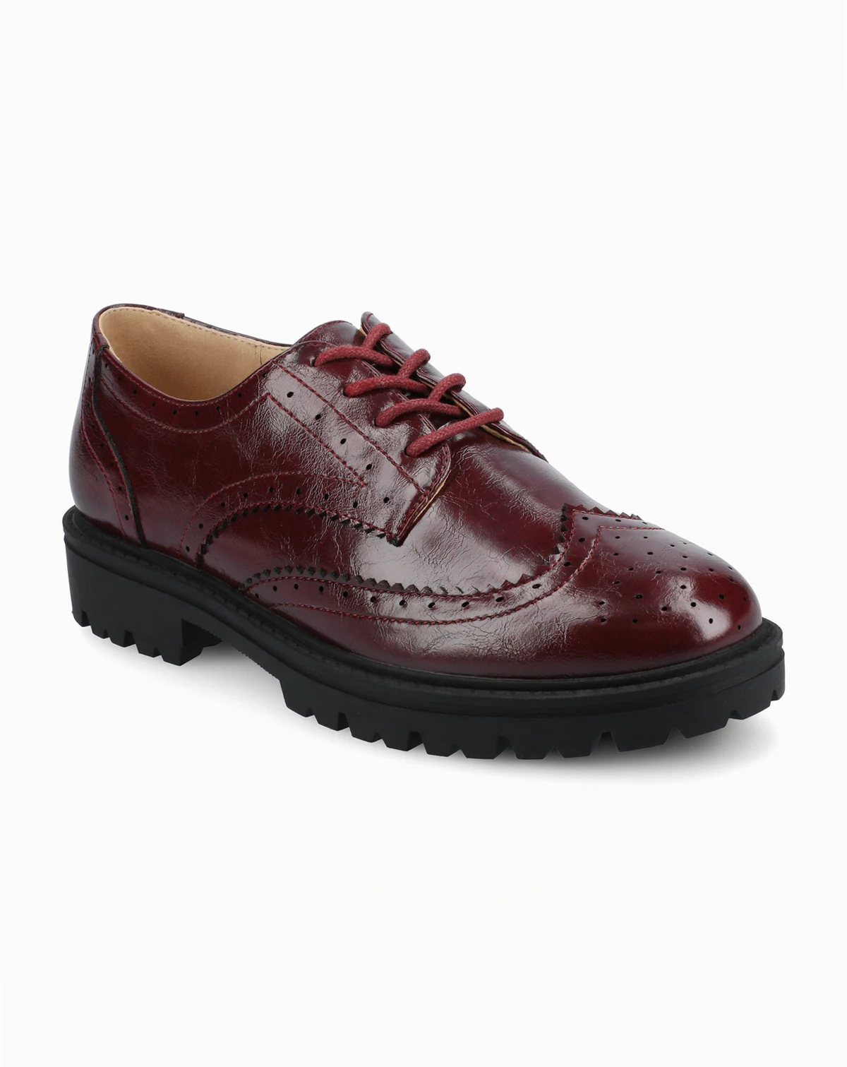 Women's Claudiya Lug Sole Lace Up Oxford Loafers