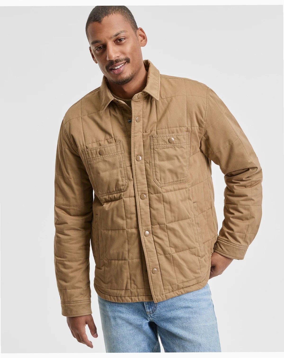 Men's Mahomes Snap-Front Quilted Shirt Jacket, Macy's Exclusive