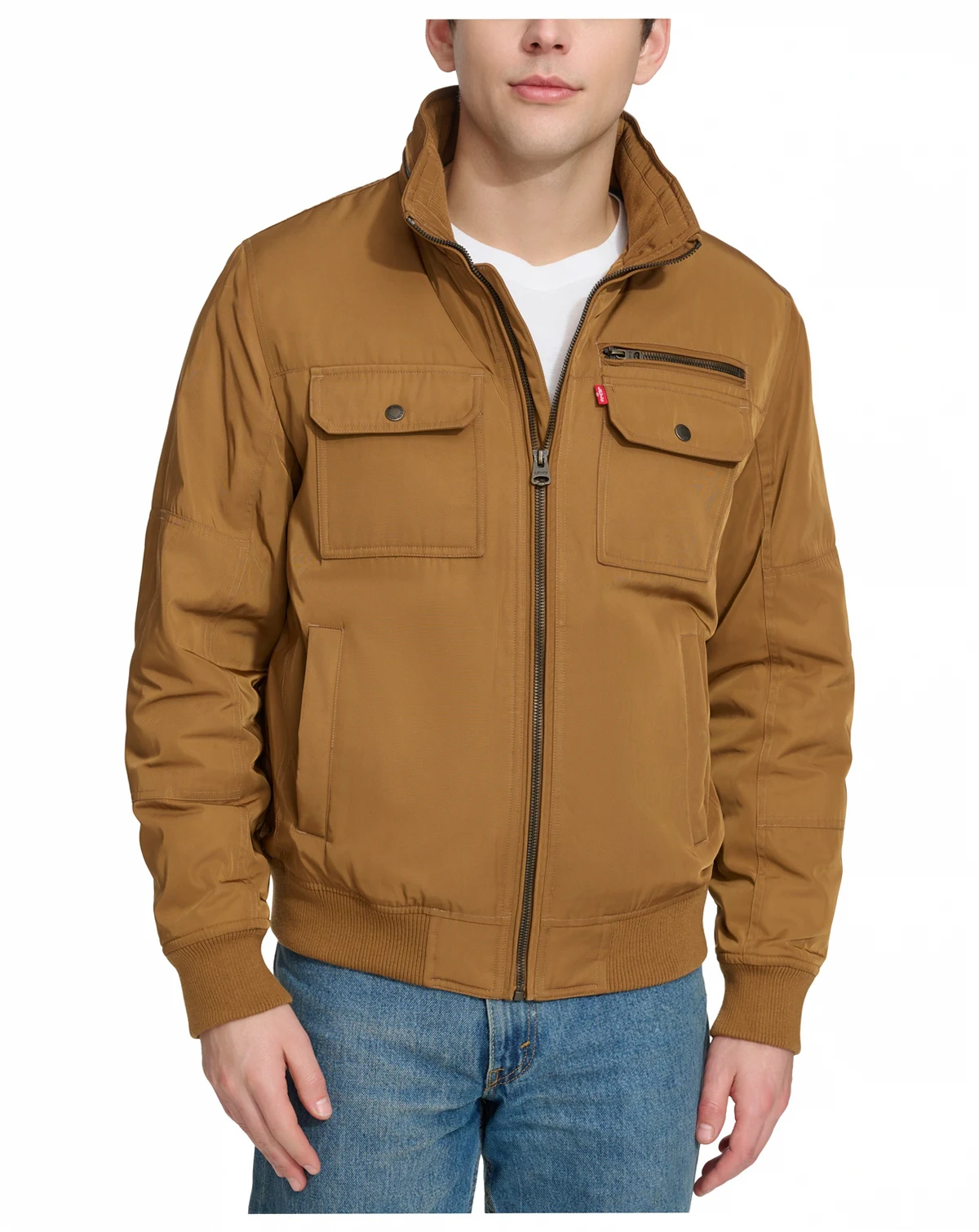 Men's Twill Stand-Collar Jacket