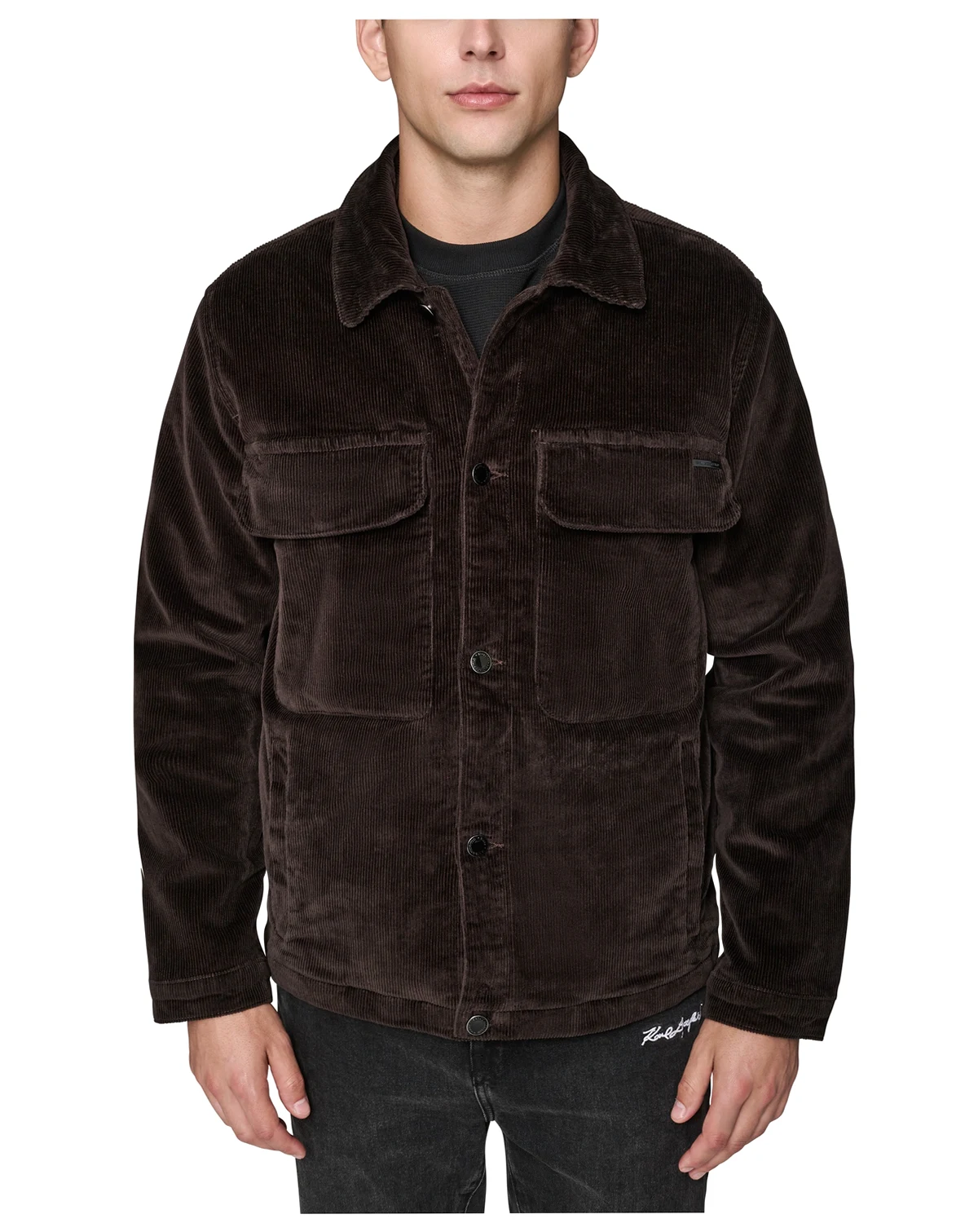 Men's Corduroy Collared Shirt Jacket