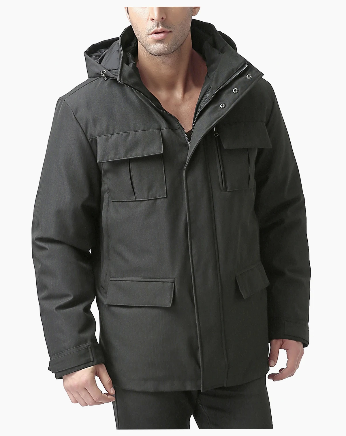 Men 3-in-1 Hooded Down Parka Coat